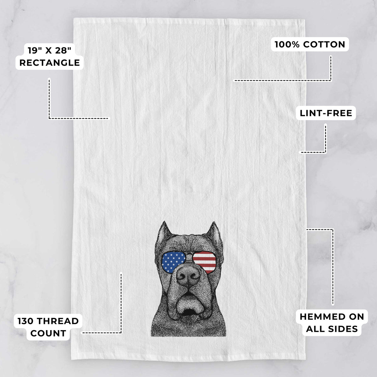 Bruno the Cane Corso Tea Towel