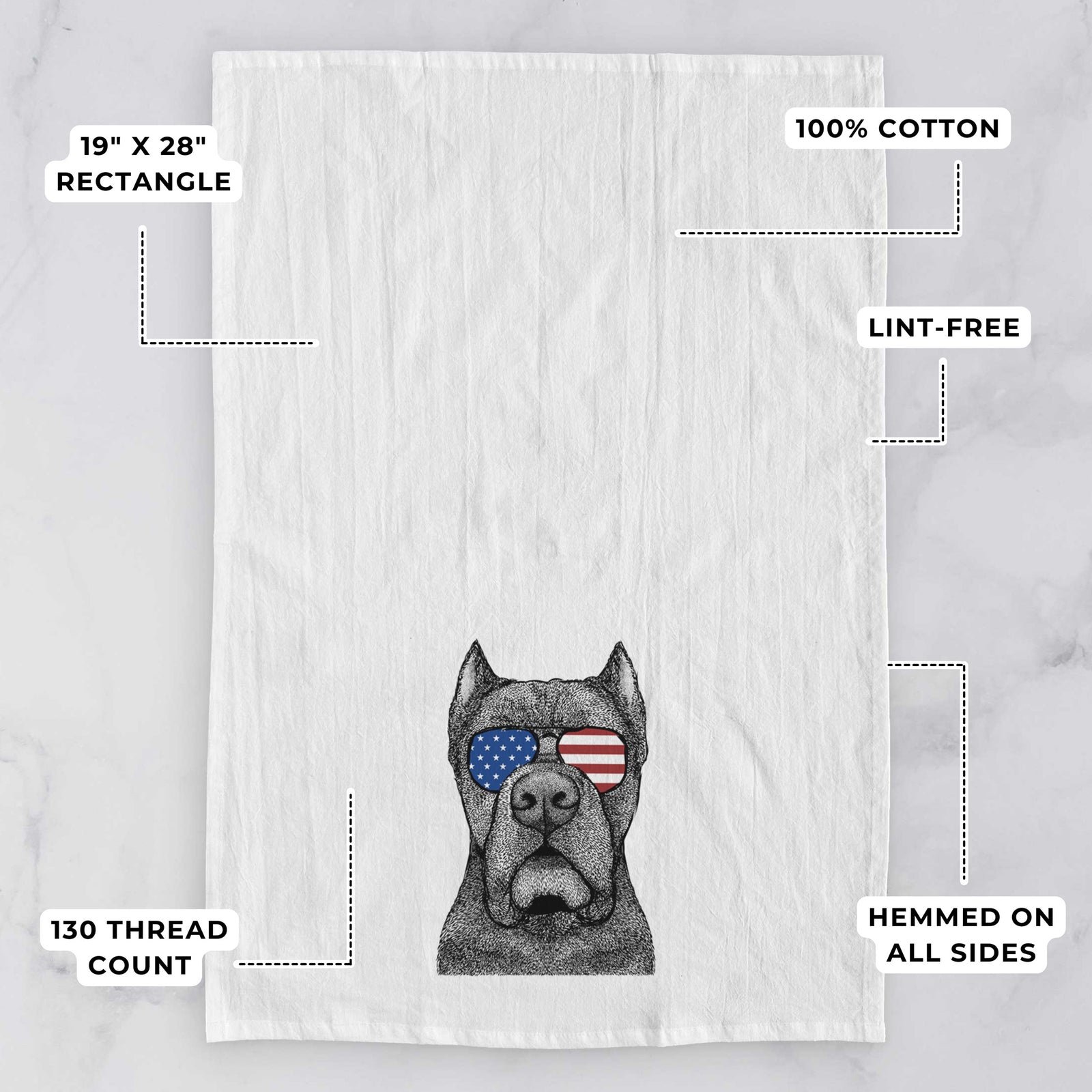 Bruno the Cane Corso Tea Towel