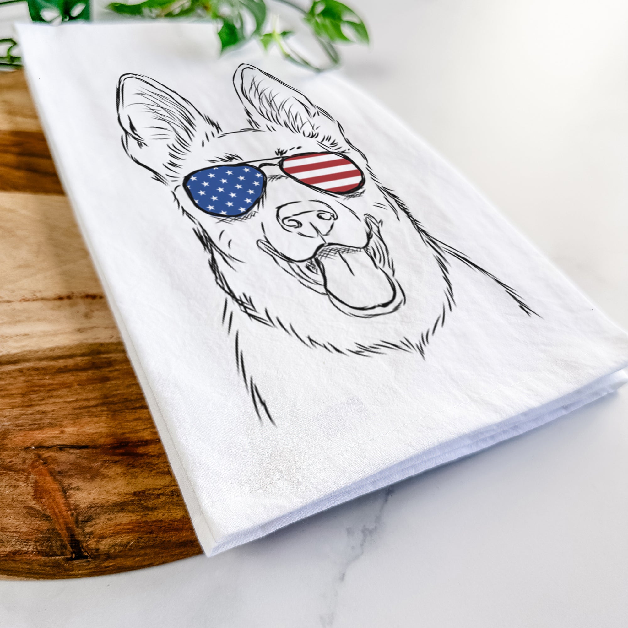 Brutus the German Shepherd Tea Towel