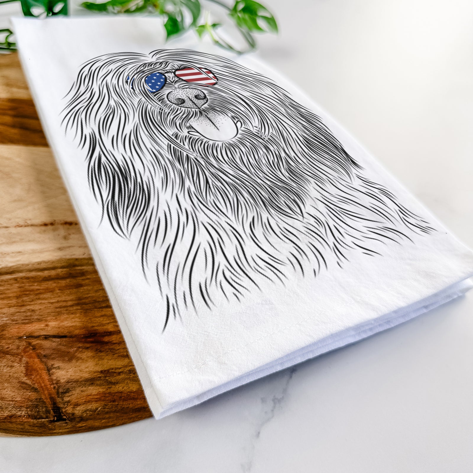 Bundy the Briard Tea Towel