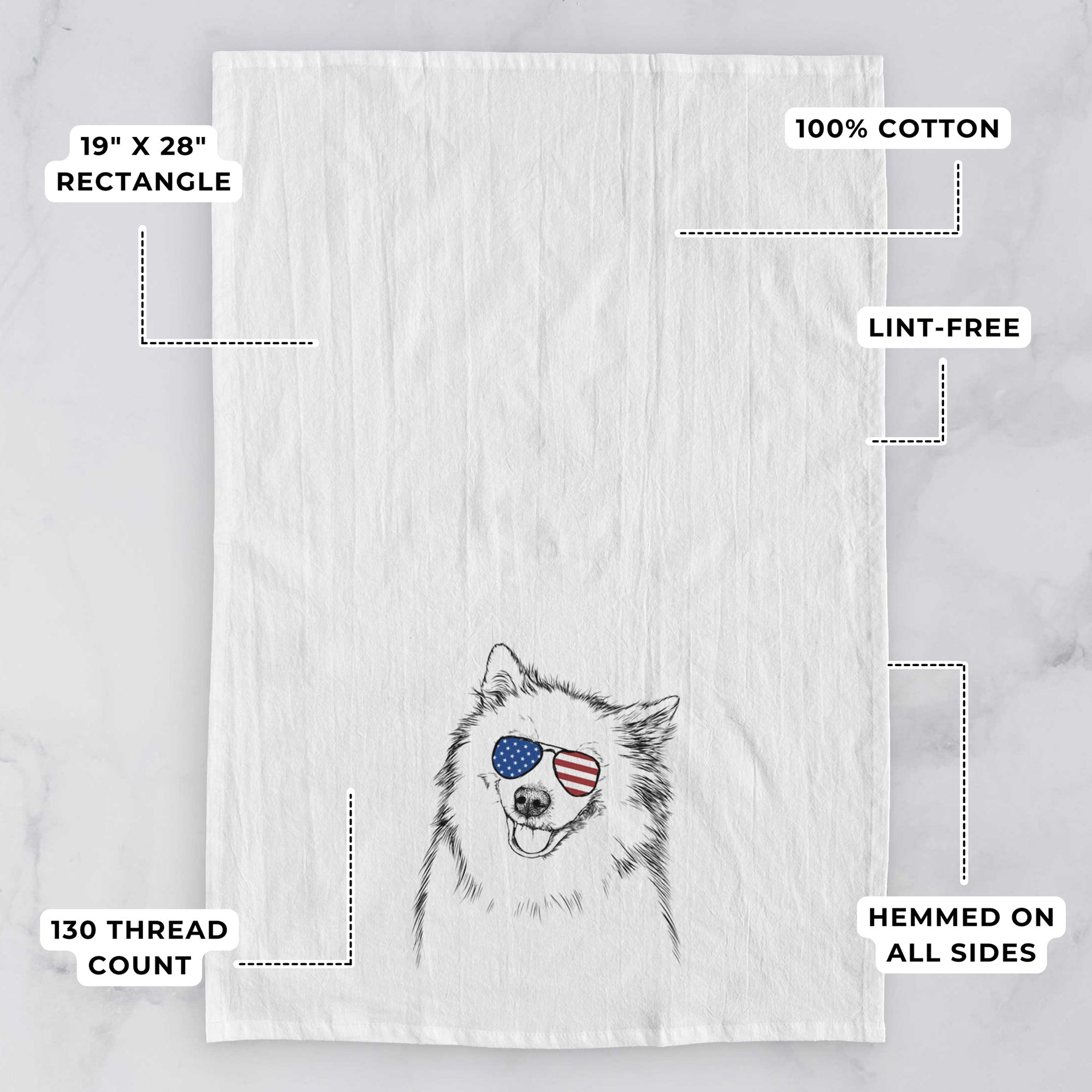 Caico the Samoyed Tea Towel