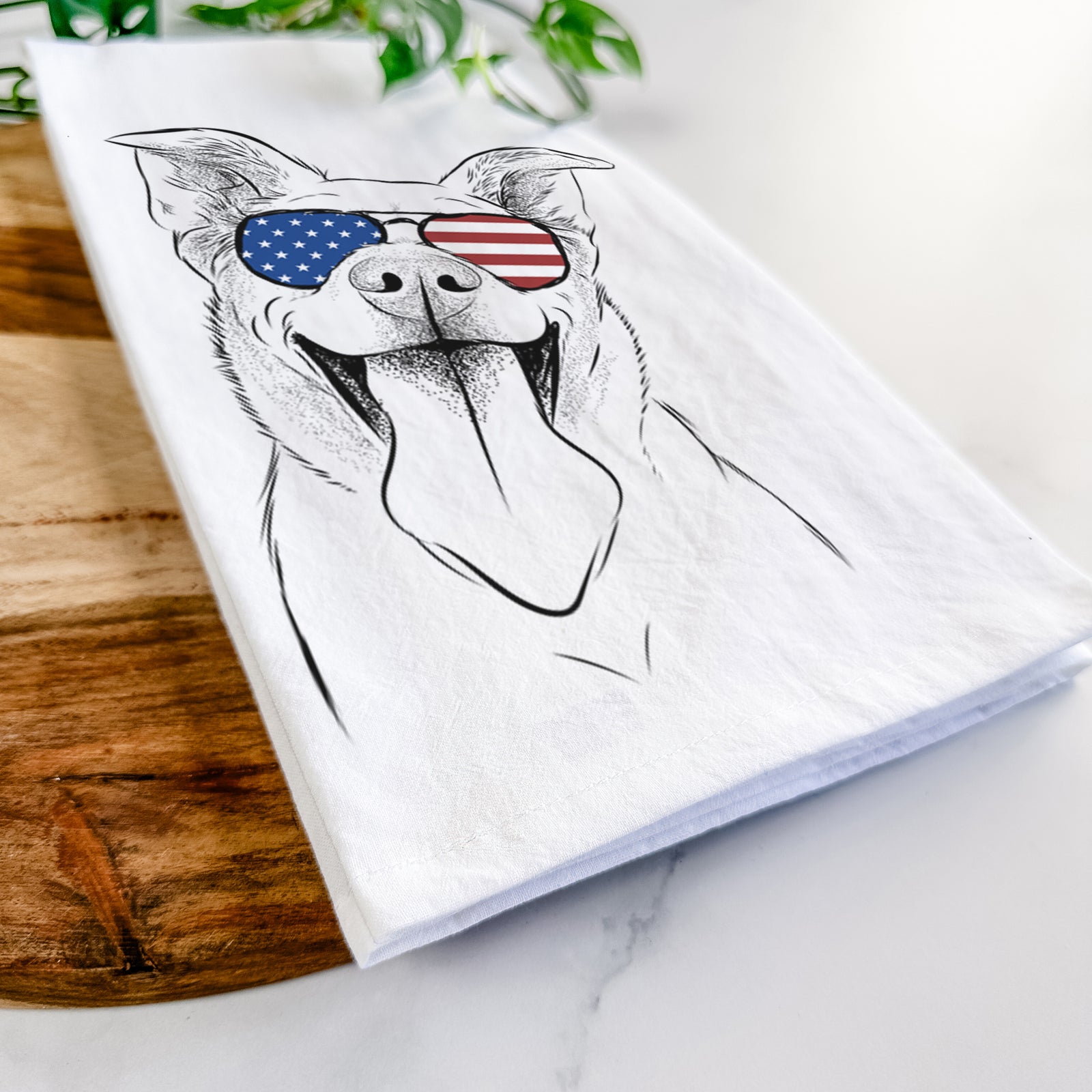 Candy the Mixed Breed Tea Towel