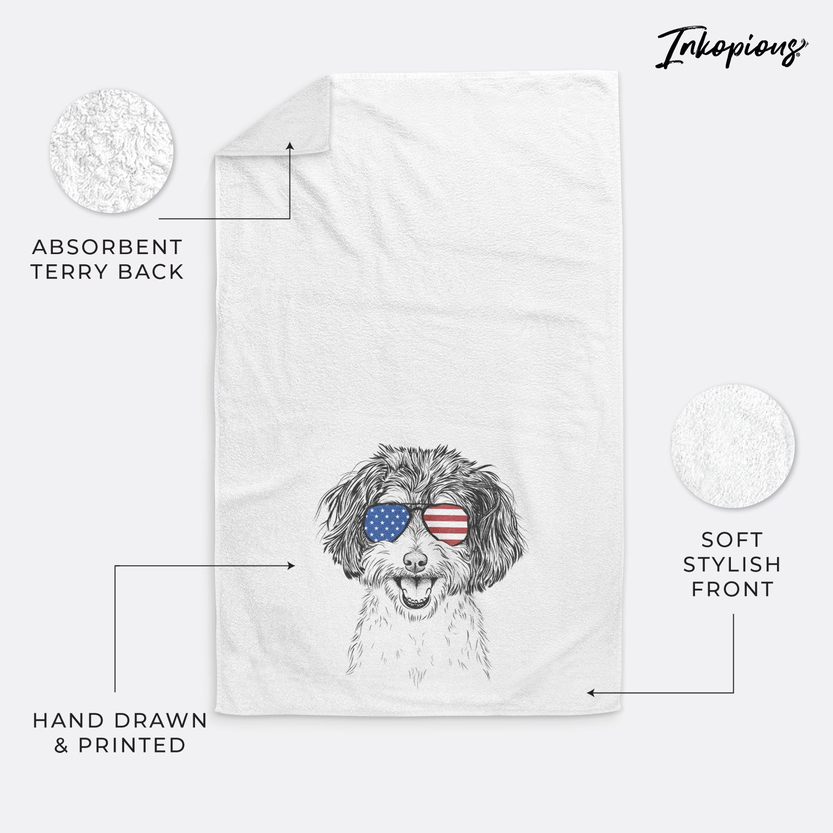 Carlos the Cavapoo Premium Hand Towel