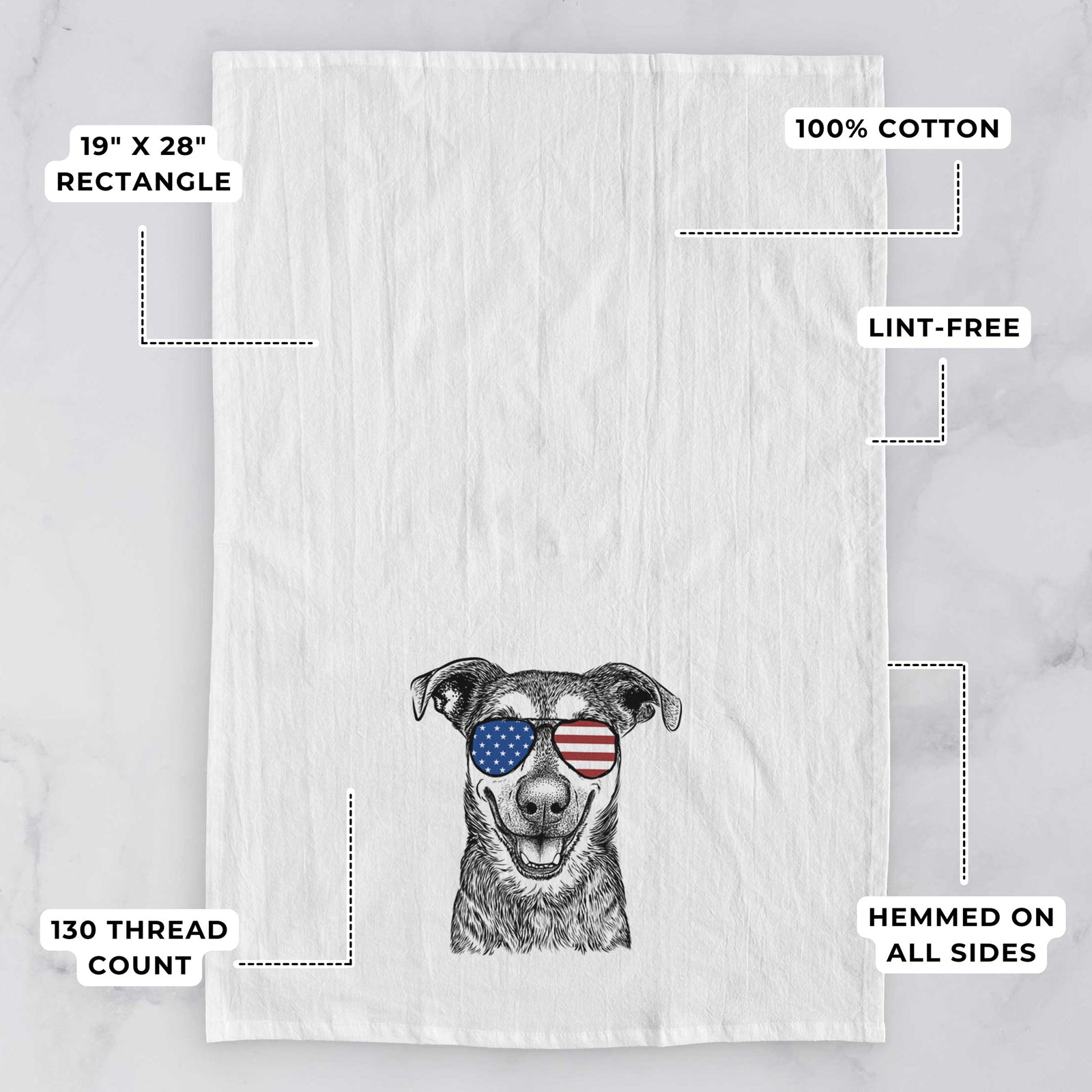 Case the Mixed Breed Tea Towel