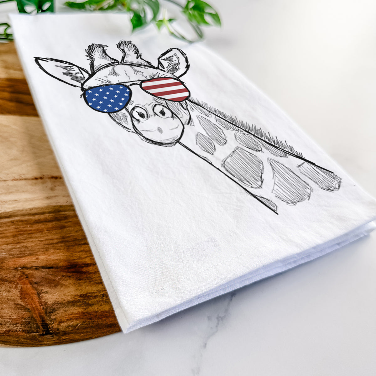 Cedrick the Giraffe Tea Towel