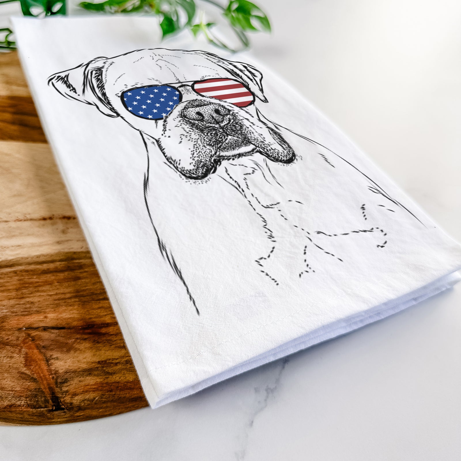 Champion Bentley the Boxer Tea Towel