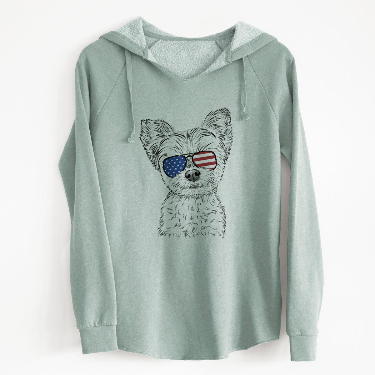 USA Chance the Yapper the Yorkshire Terrier - Cali Wave Hooded Sweatshirt
