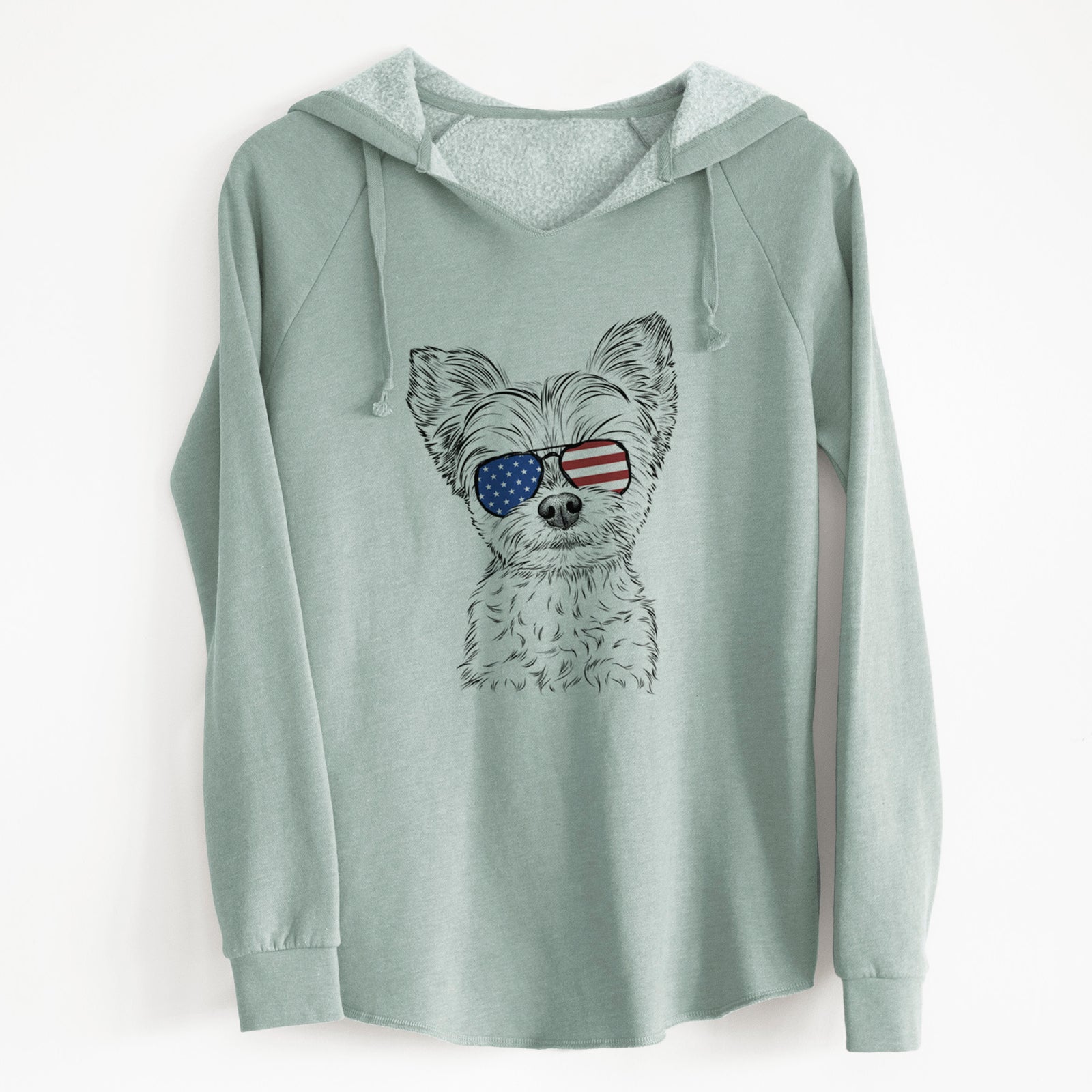 USA Chance the Yapper the Yorkshire Terrier - Cali Wave Hooded Sweatshirt