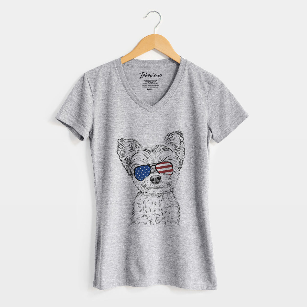 USA Chance the Yapper the Yorkshire Terrier - Women&#39;s Perfect V-neck Shirt