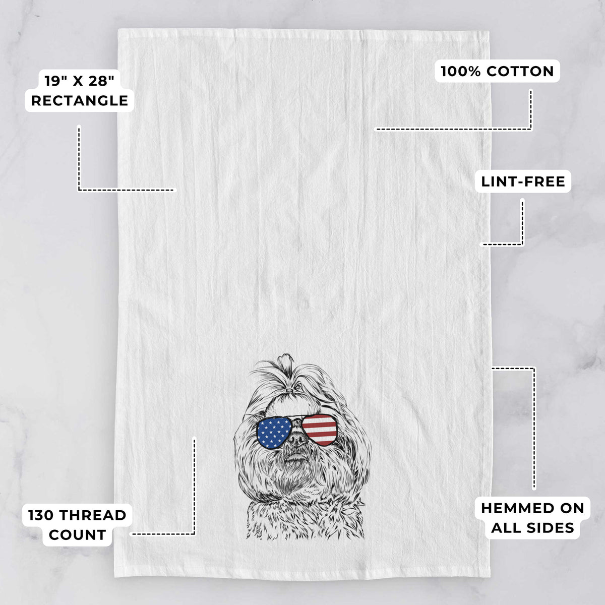 Chewie the Shih Tzu Tea Towel