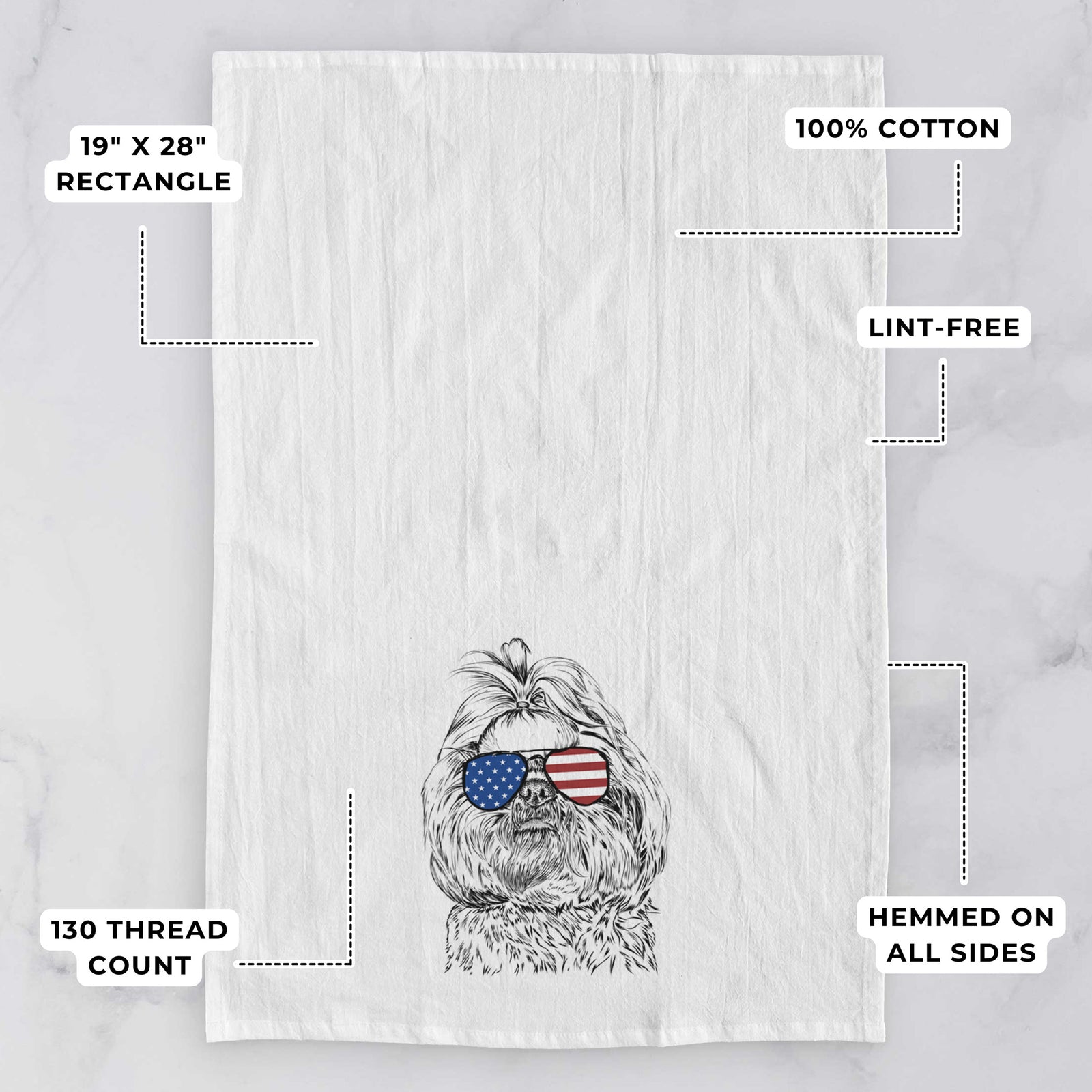 Chewie the Shih Tzu Tea Towel