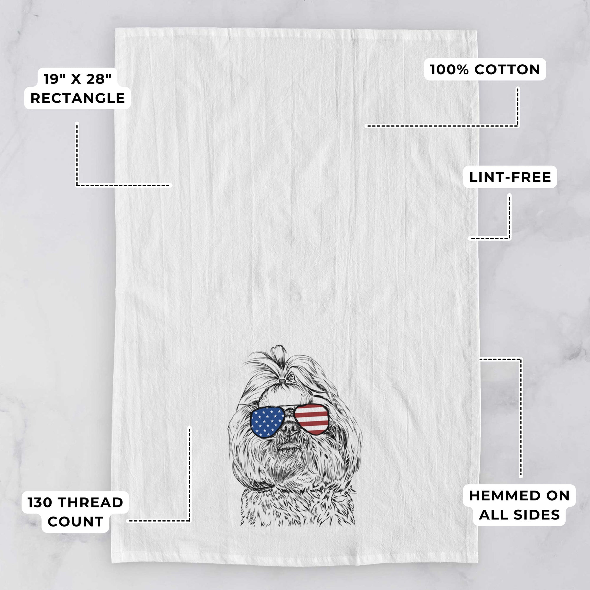 Chewie the Shih Tzu Tea Towel