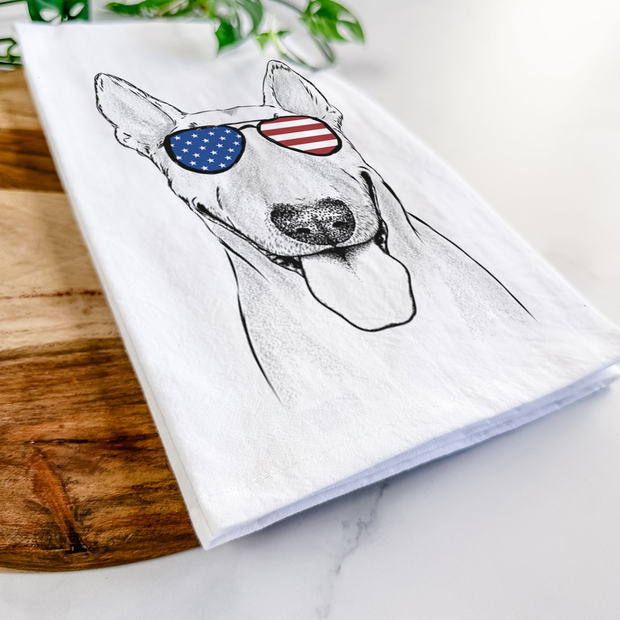 Chloe the Bull Terrier Tea Towel