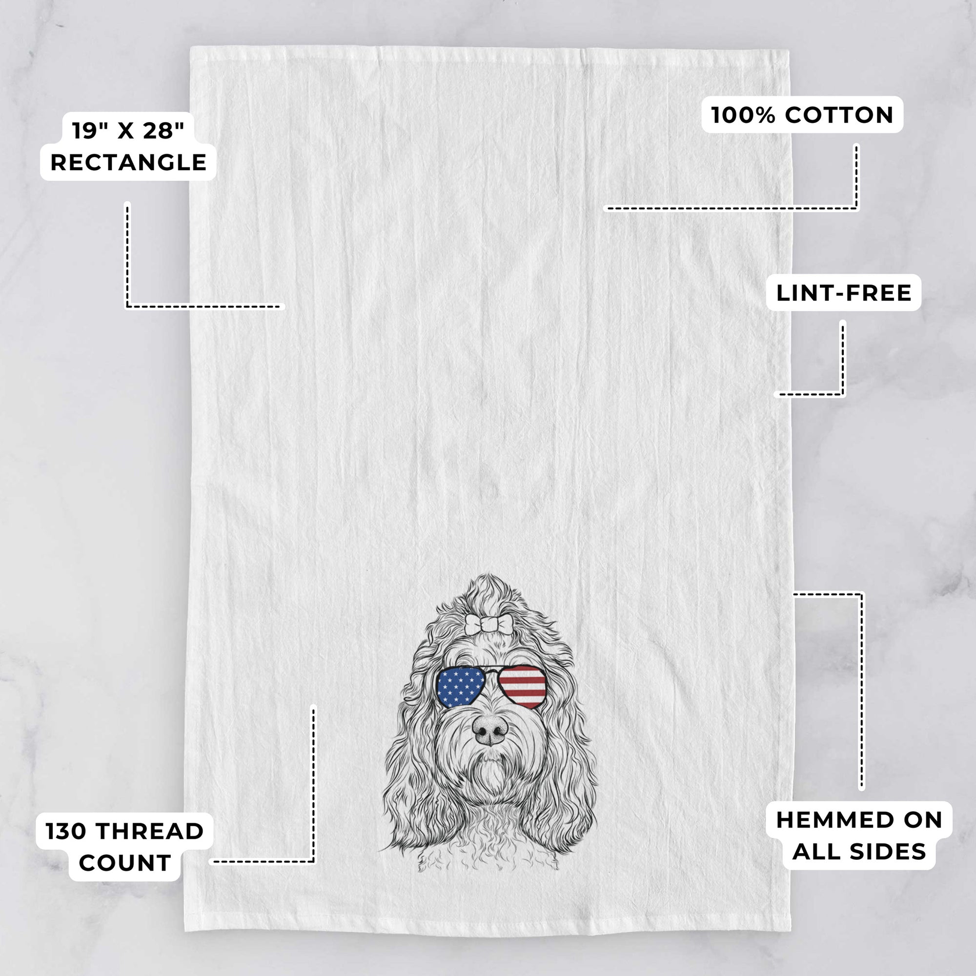 Chloe the Cockapoo Tea Towel