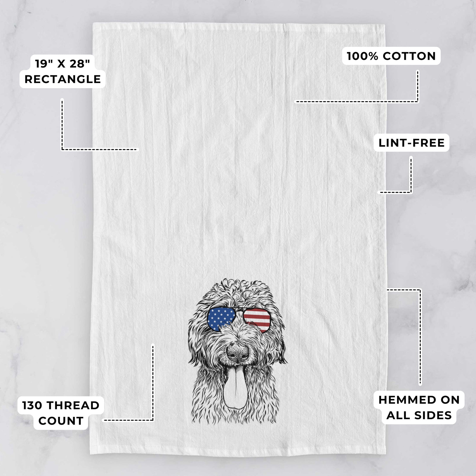 CiCi Paulk the Aussiedoodle Tea Towel