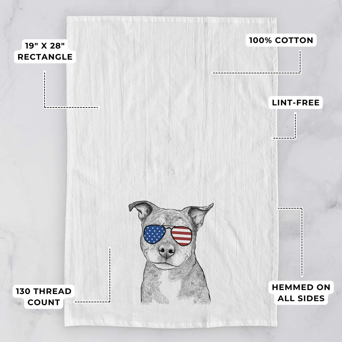 Cody the Catahoula Mix Tea Towel
