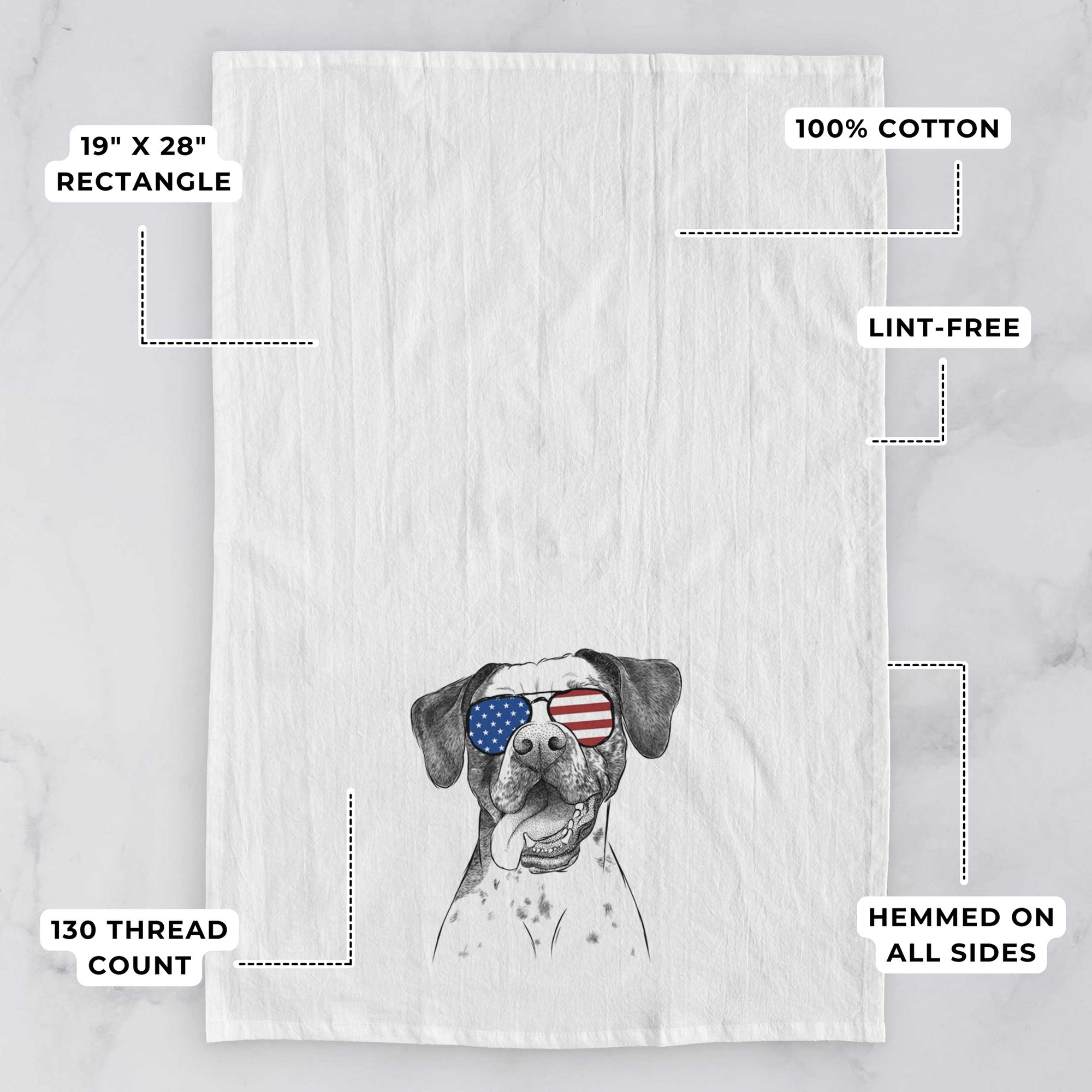 Cola the Catahoula Tea Towel