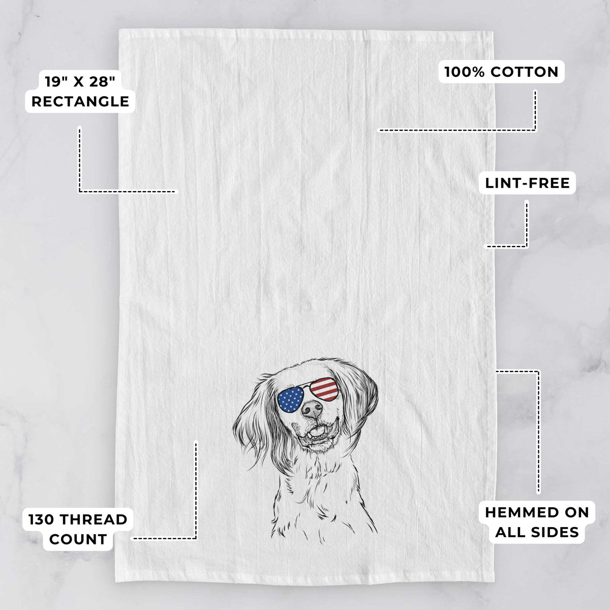 Cooper the English Setter Tea Towel