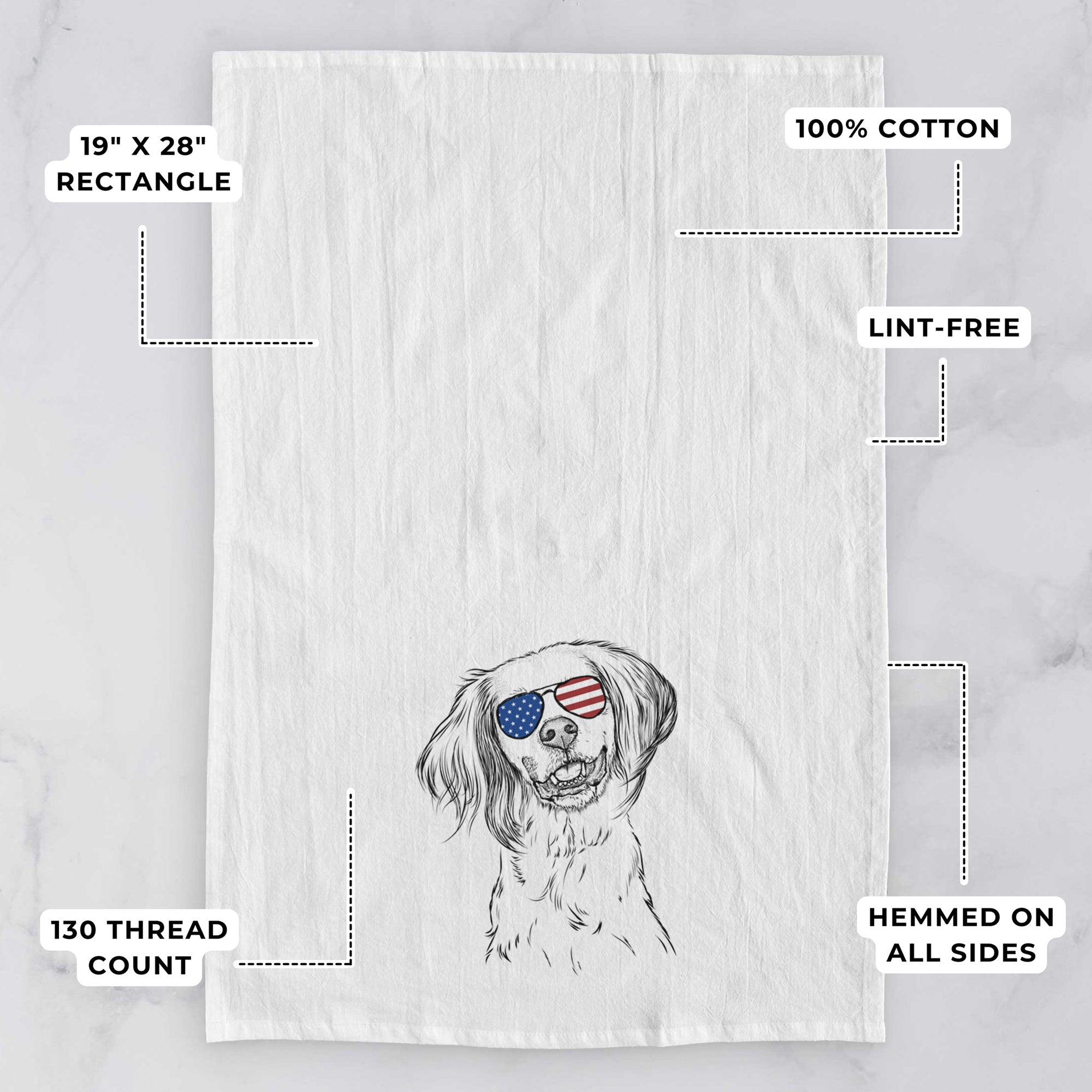 Cooper the English Setter Tea Towel