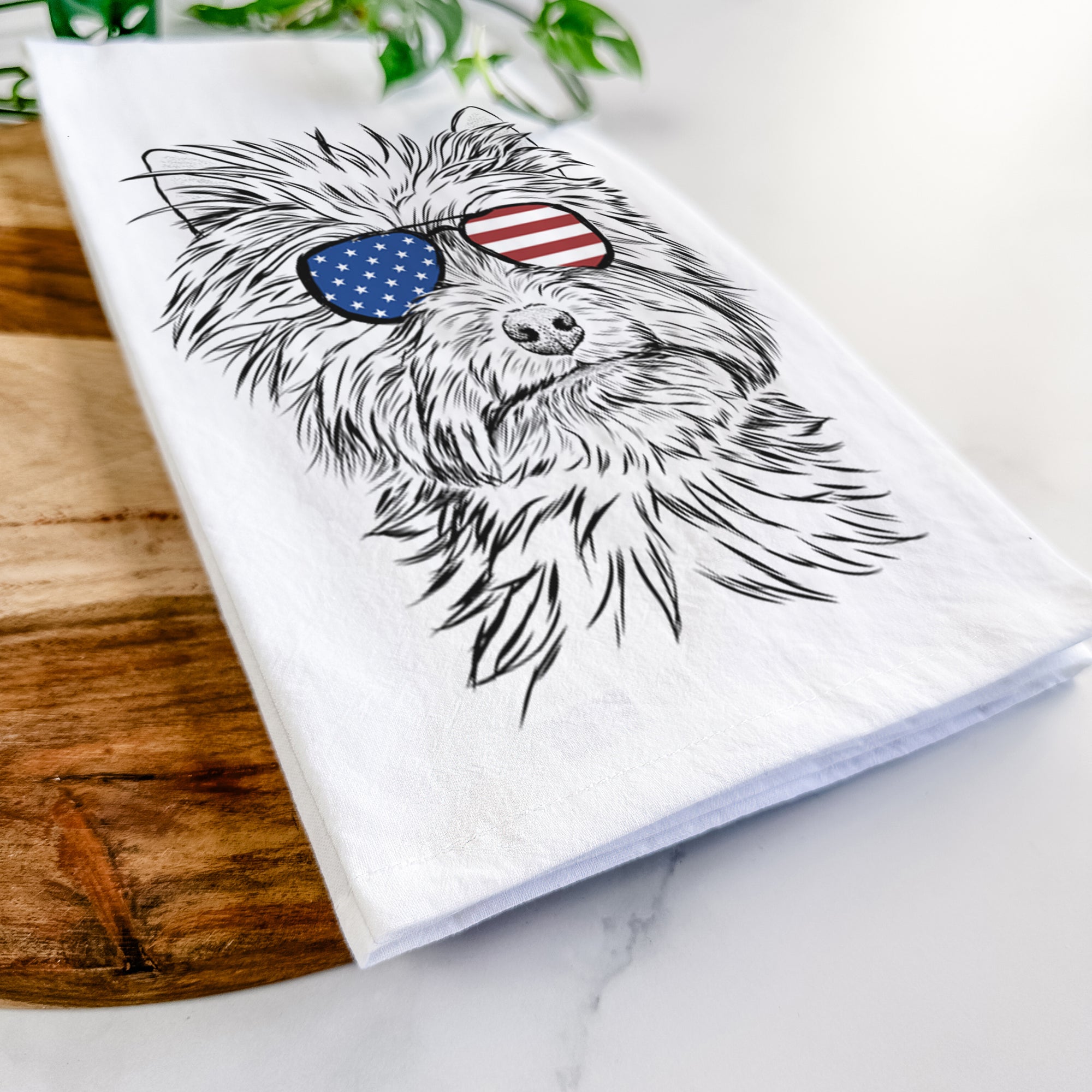 Dakota the Yorkshire Terrier Tea Towel