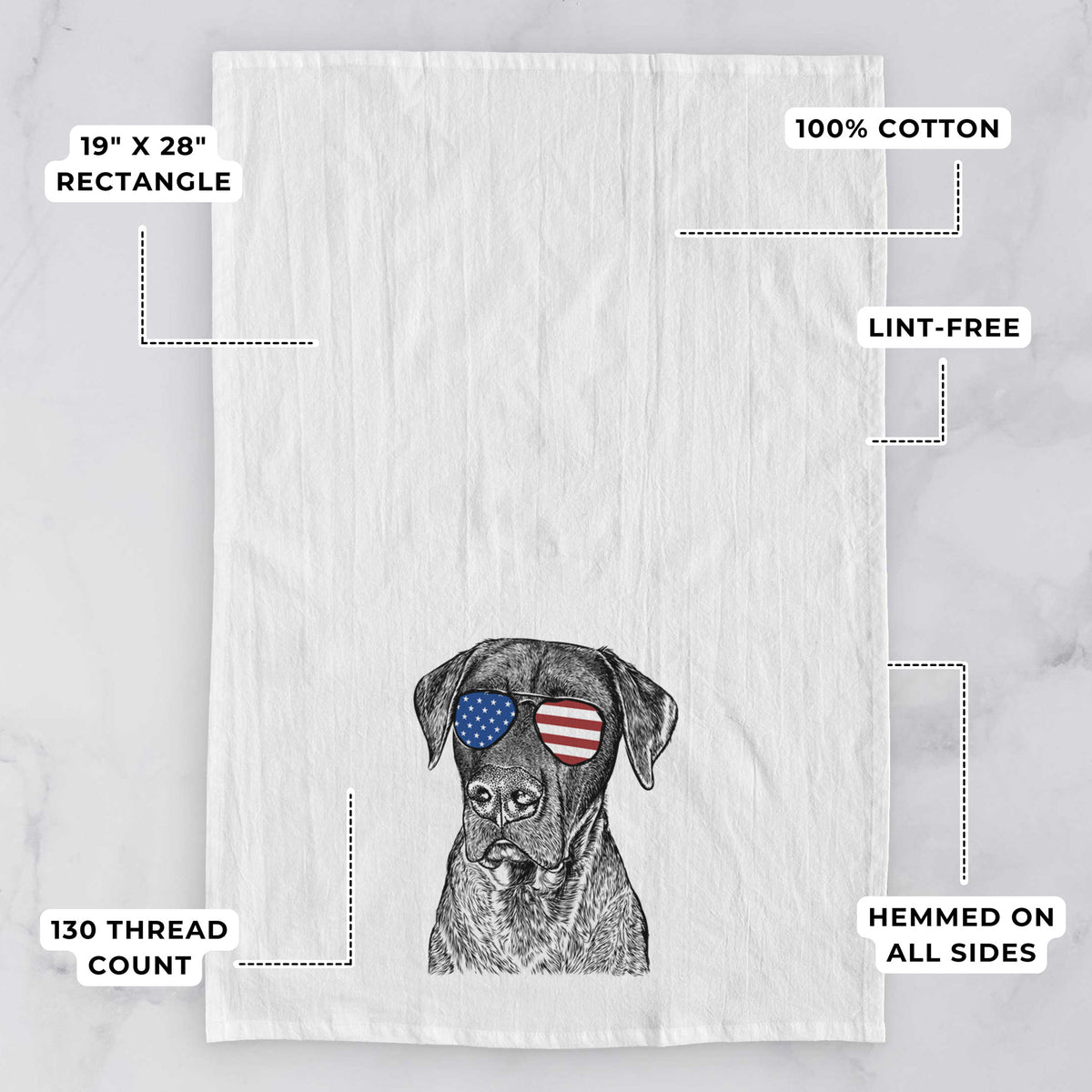 David the Boxador Tea Towel
