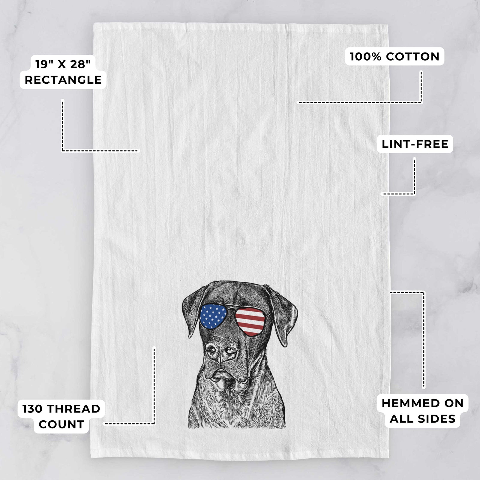 David the Boxador Tea Towel