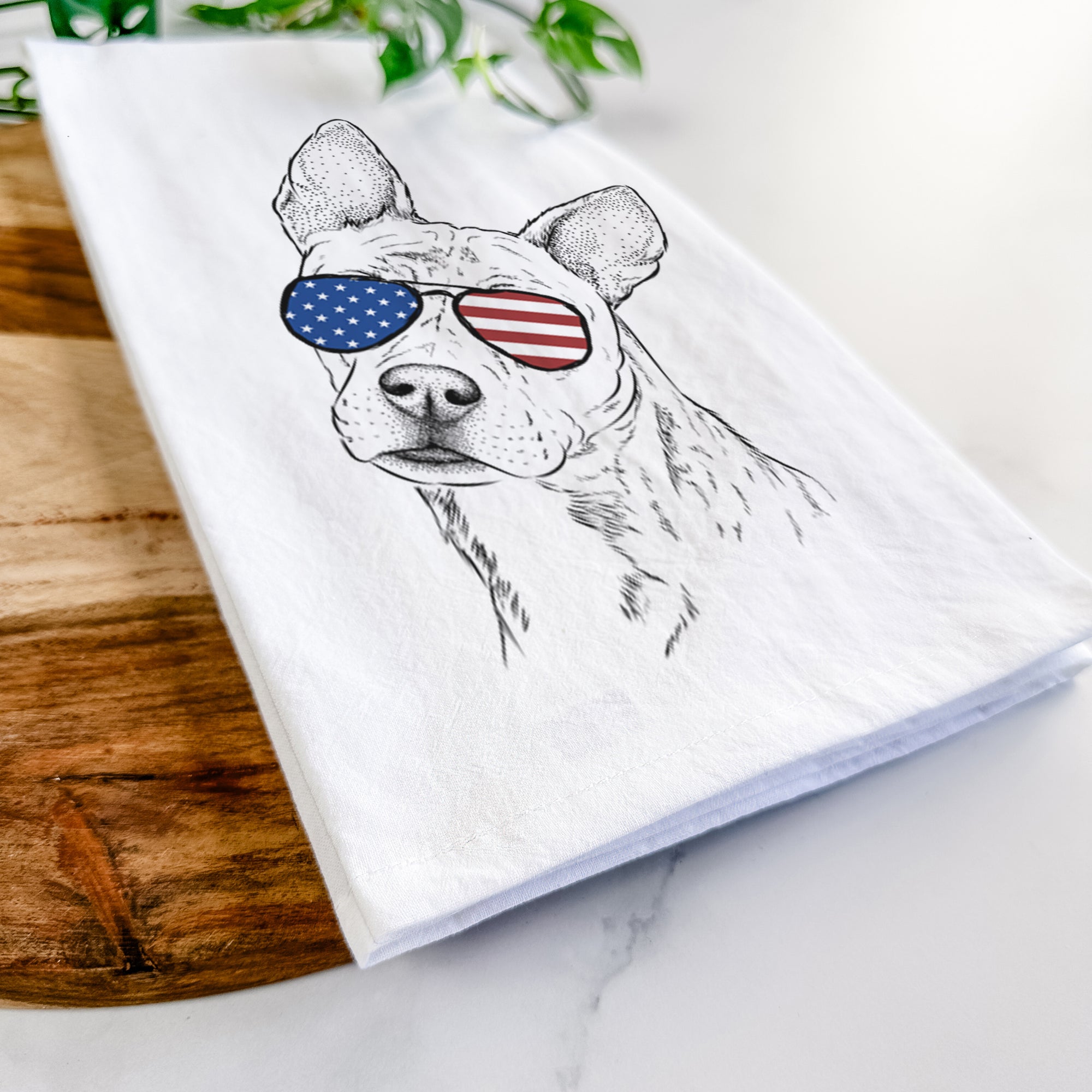 Diesel the Mixed Breed Tea Towel