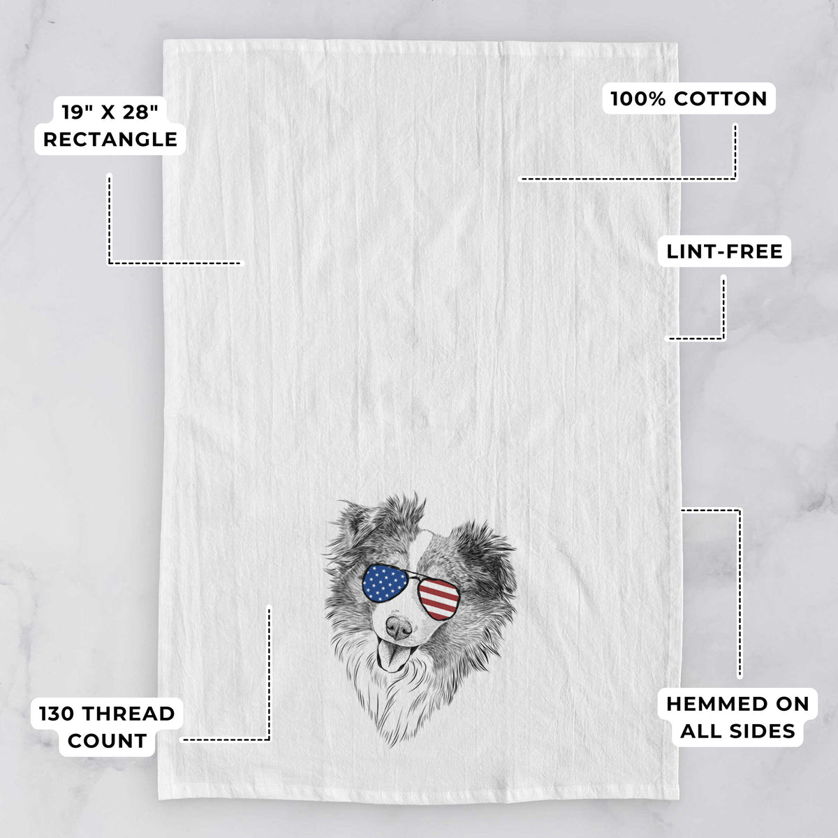 Doc the Mini Aussie Tea Towel