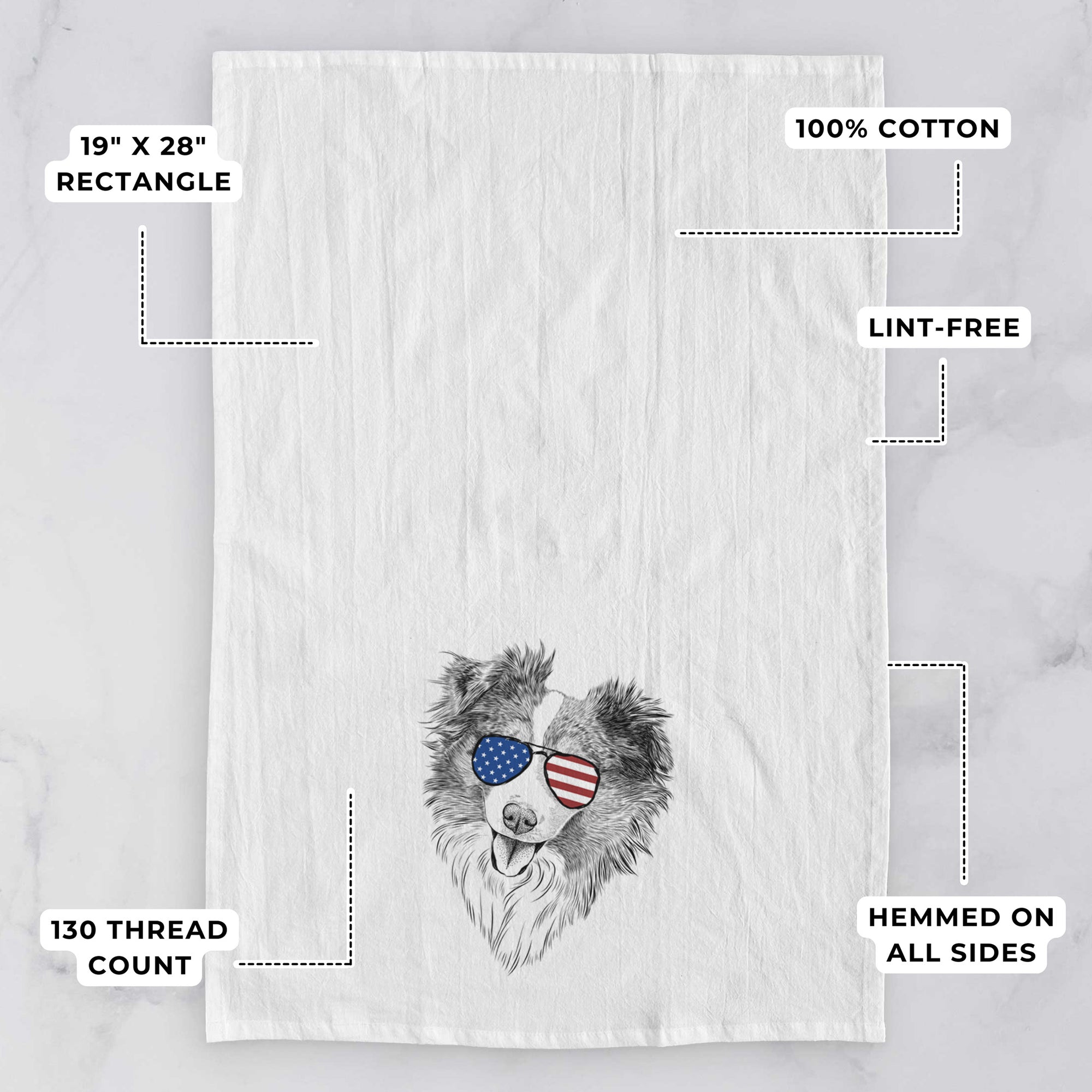 Doc the Mini Aussie Tea Towel