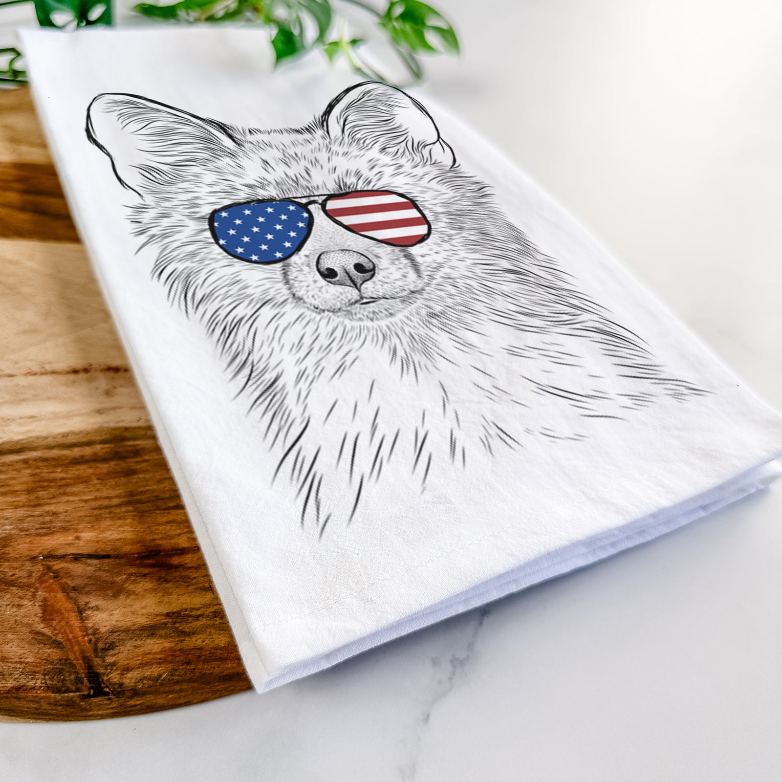 Drax the Red Fox Tea Towel