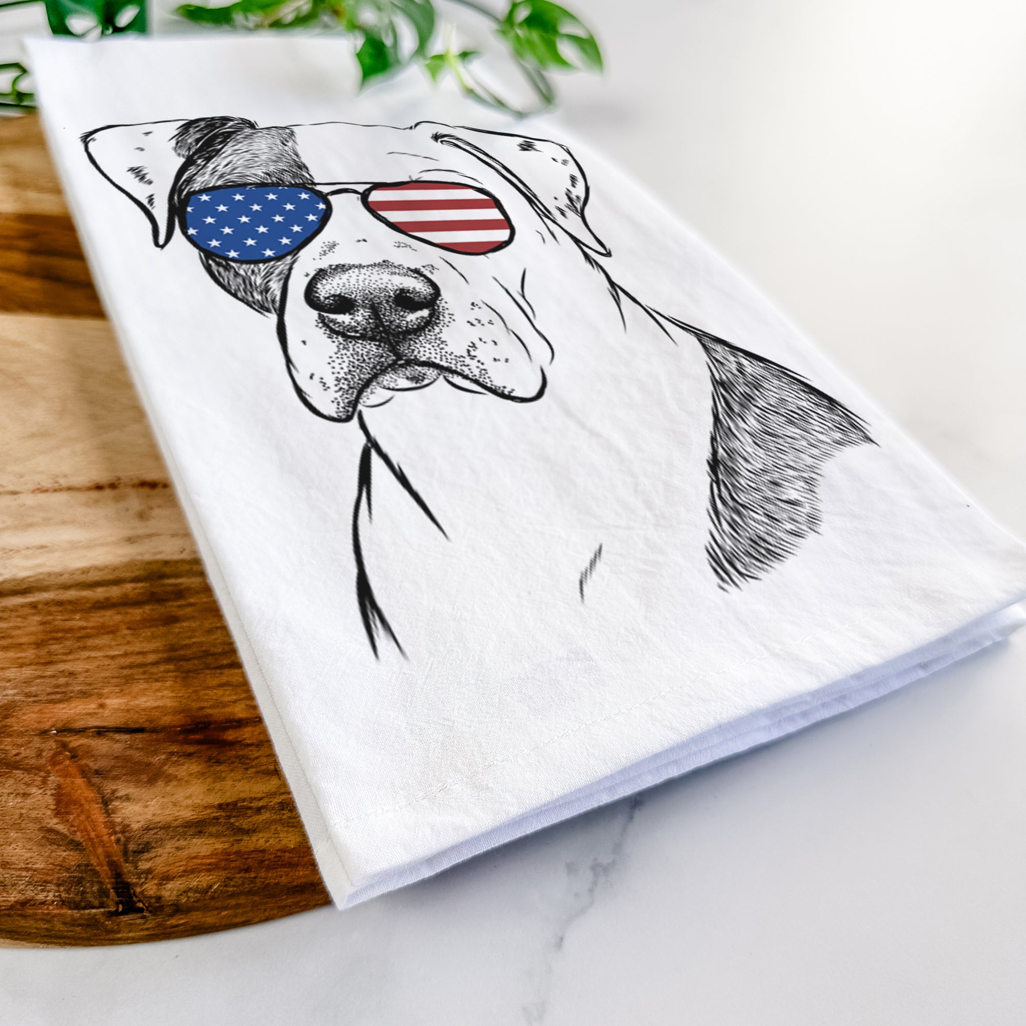 Duke the American Staffordshire Terrier Mix Tea Towel