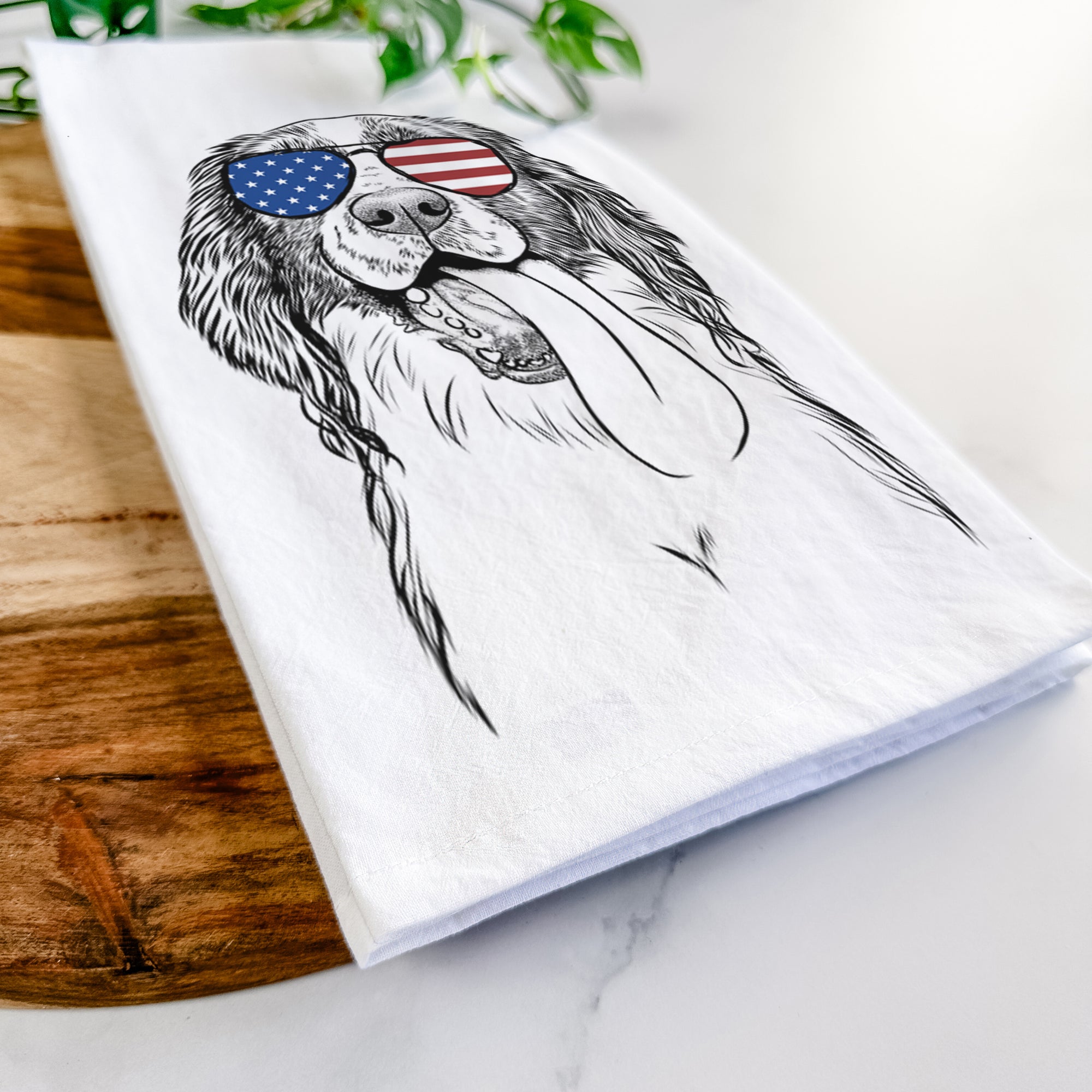 Duke the English Springer Spaniel Tea Towel