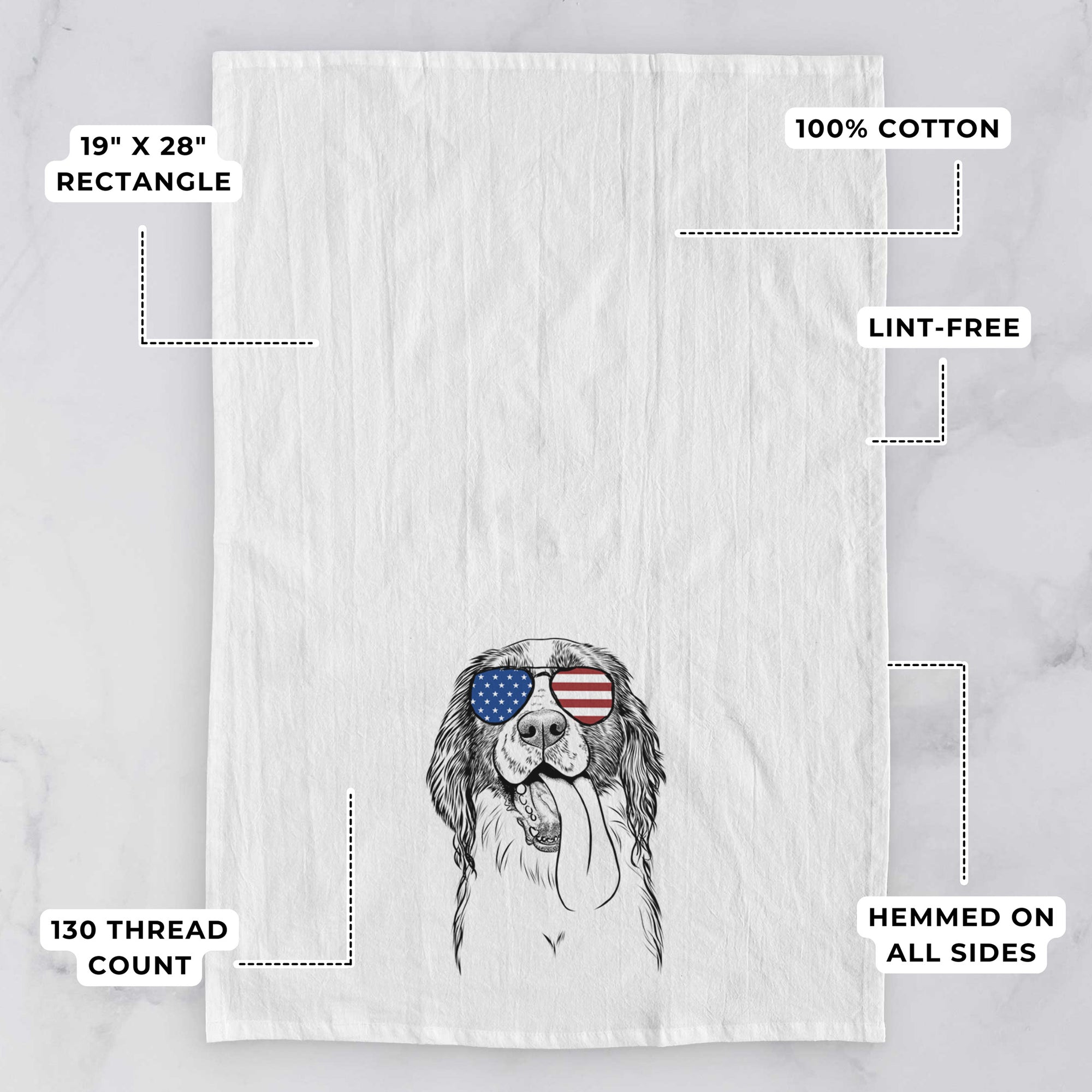 Duke the English Springer Spaniel Tea Towel