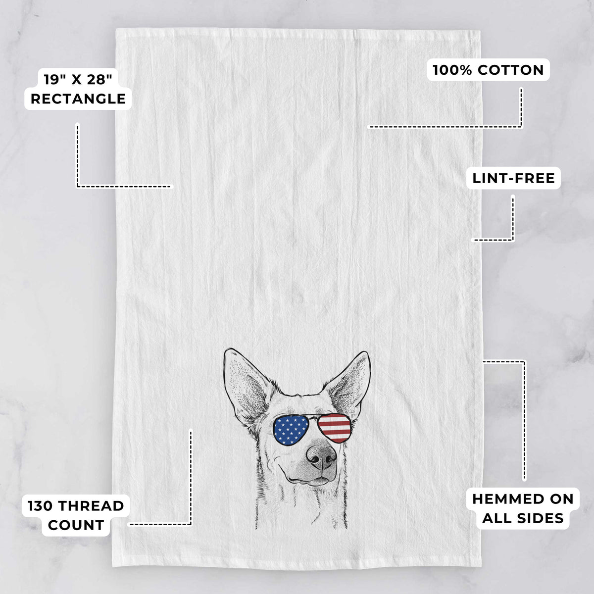 Ember the Shepherd Mix Tea Towel