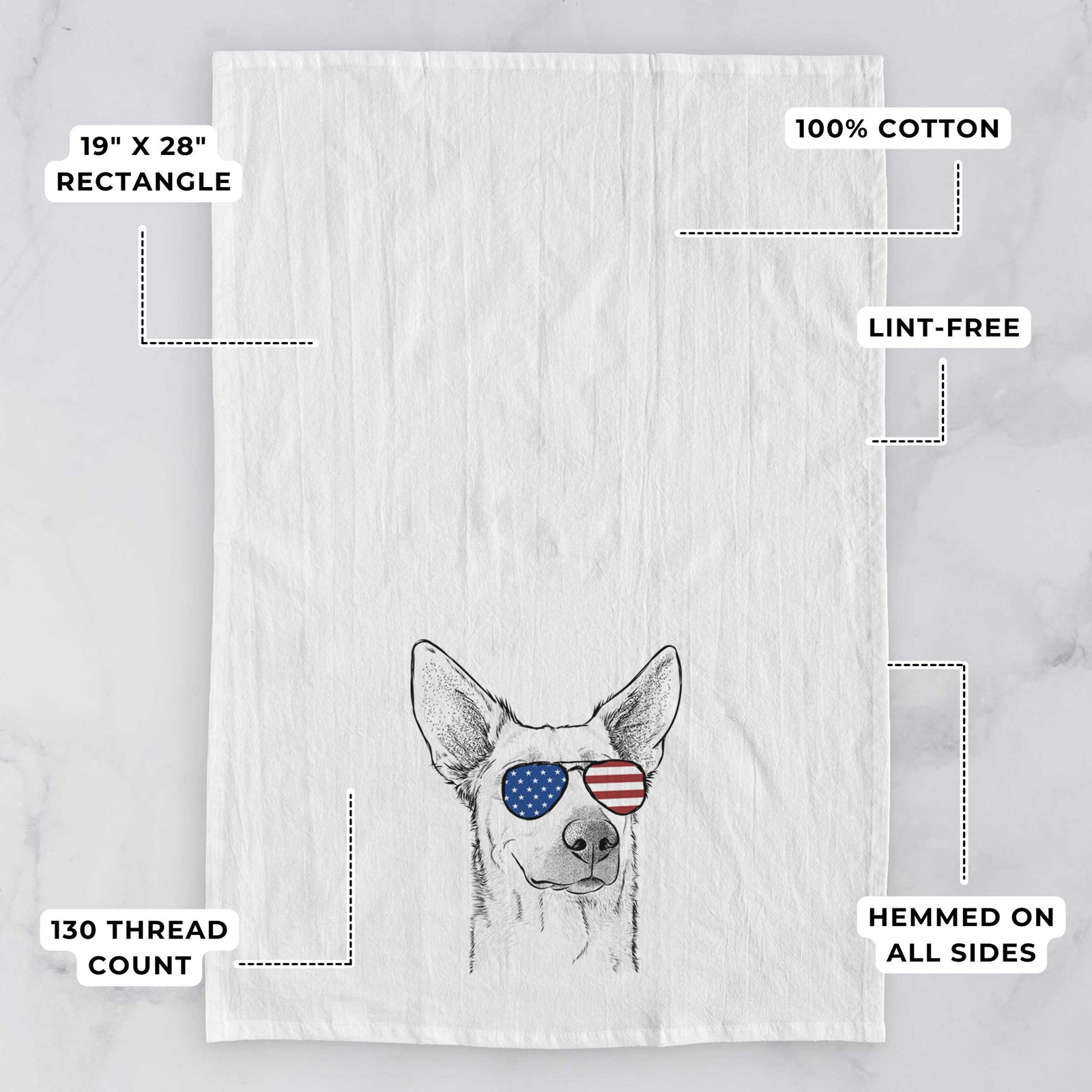 Ember the Shepherd Mix Tea Towel