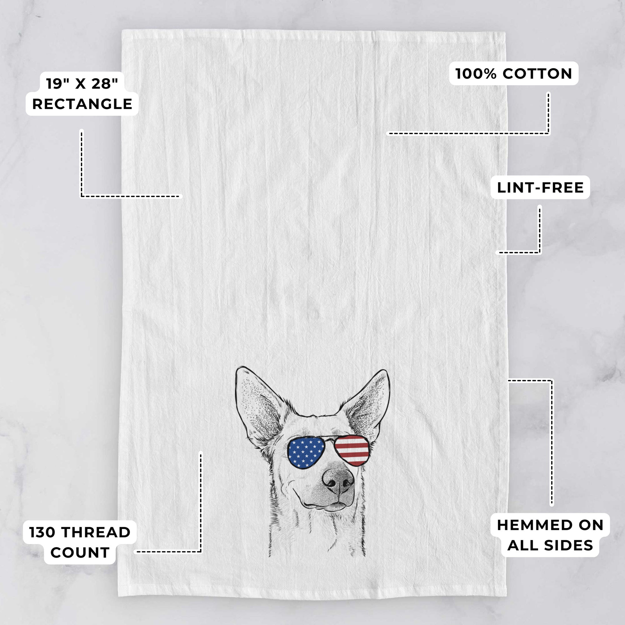 Ember the Shepherd Mix Tea Towel