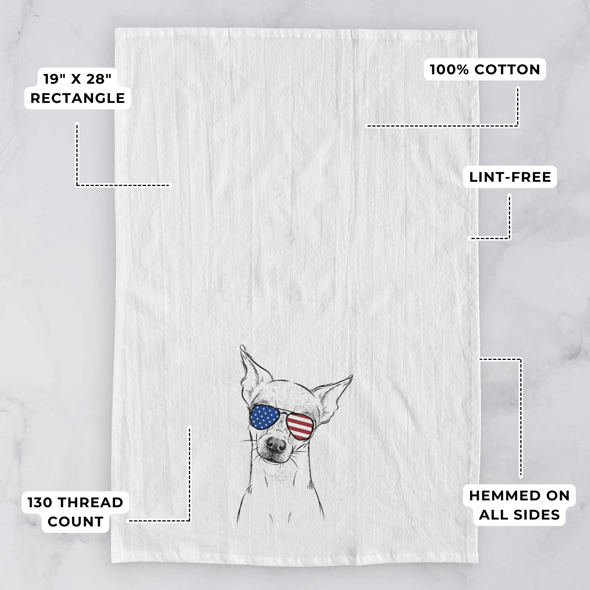 Emee the Chihuahua Tea Towel