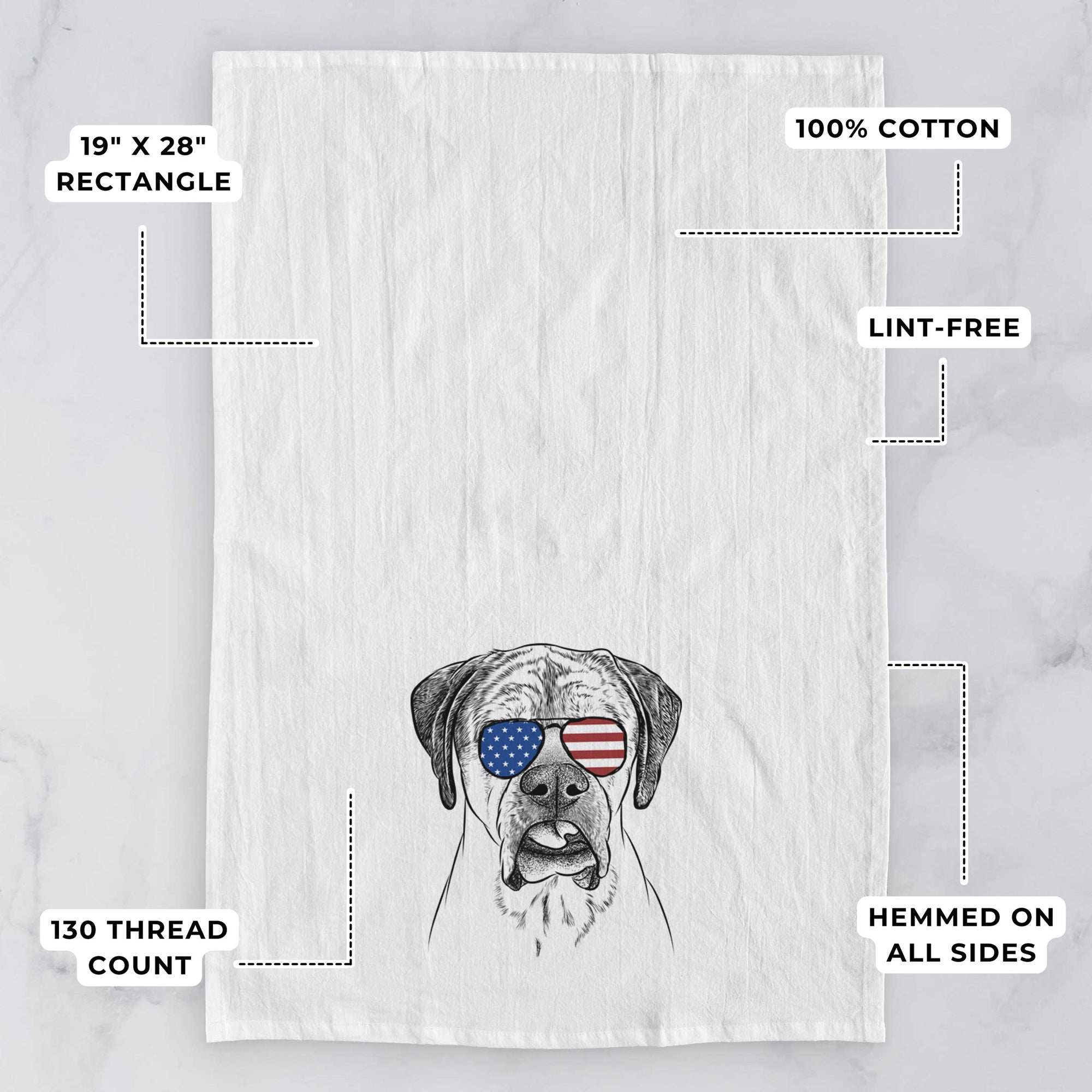 Emma the English Mastiff Tea Towel