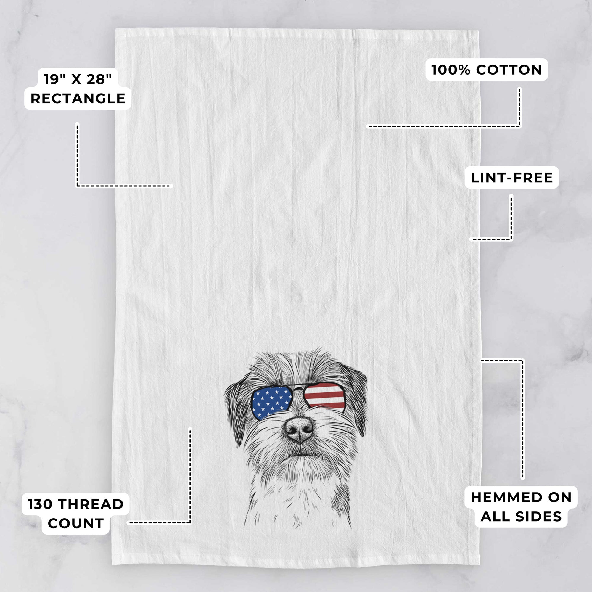 Feis the Parson Russell Terrier Tea Towel