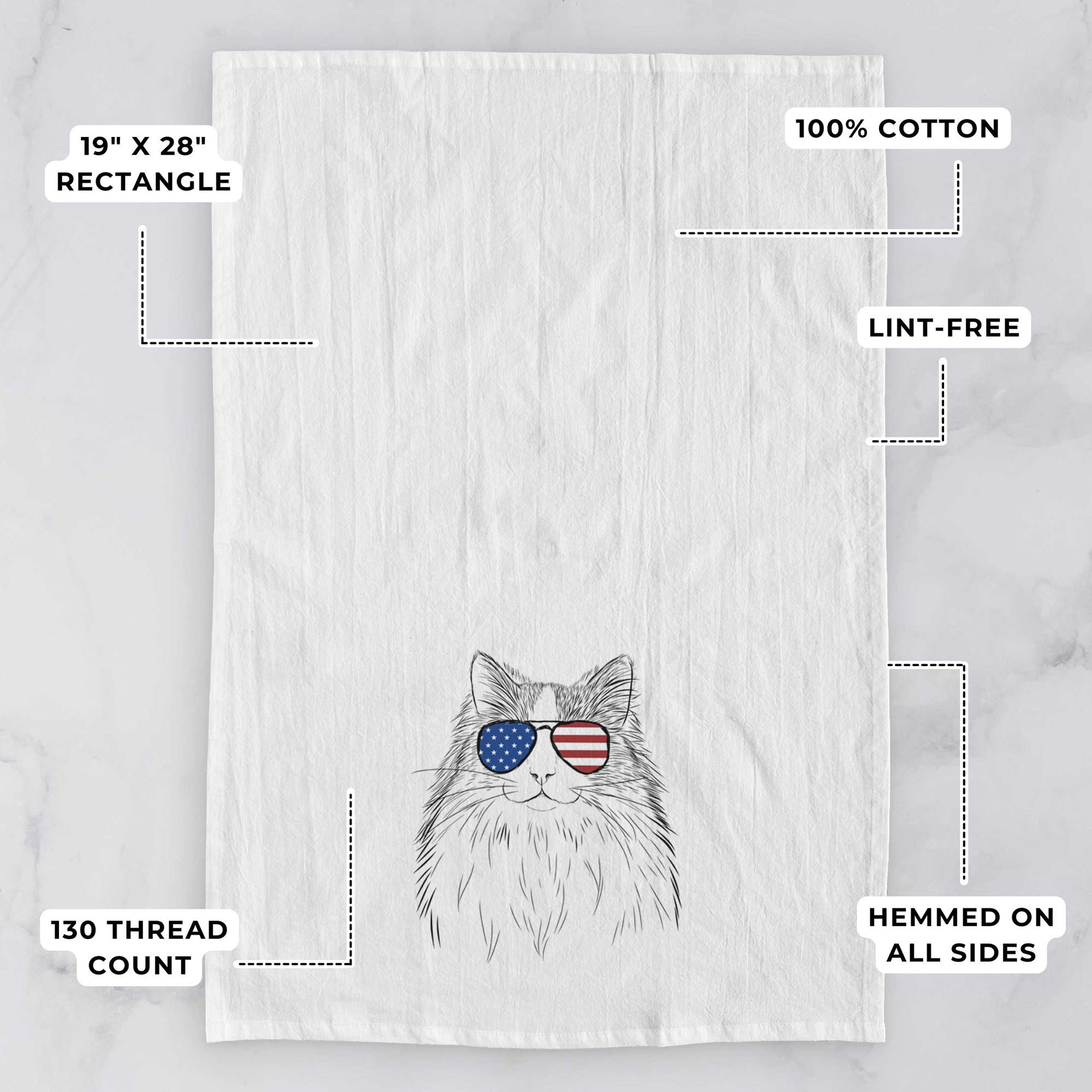 Fiona the Ragdoll Cat Tea Towel