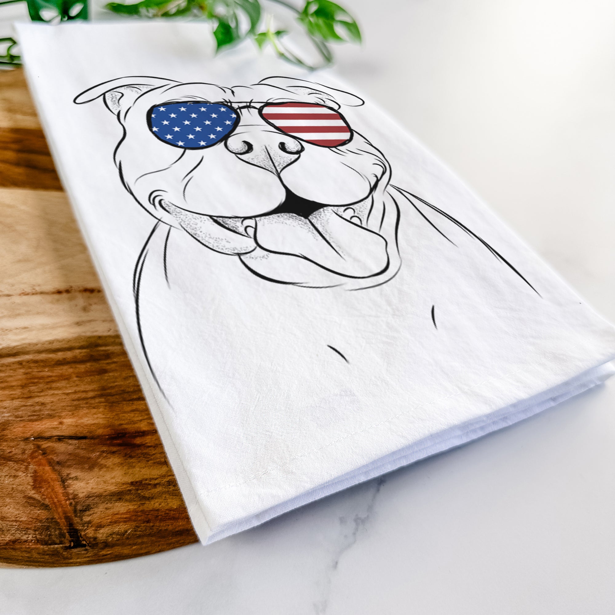 Floki the American Bully Tea Towel