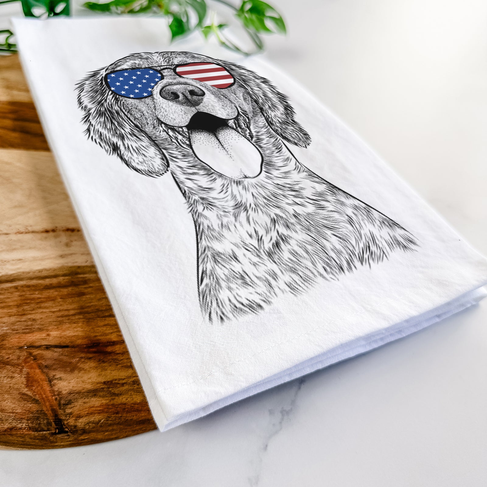 Freddy the English Setter Tea Towel