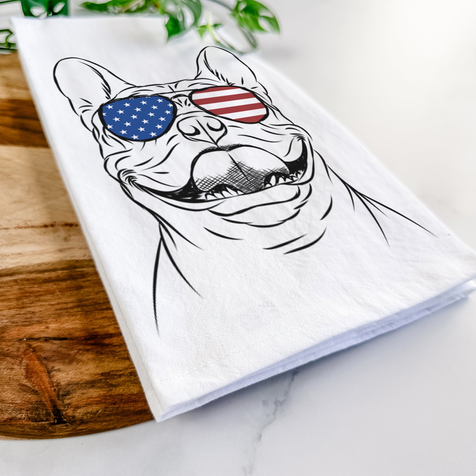 Gaston the French Bulldog Tea Towel