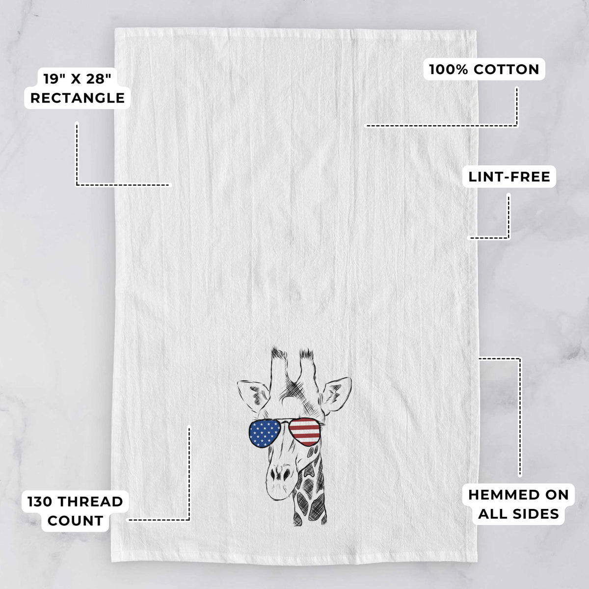 Geoffrey the Giraffe Tea Towel