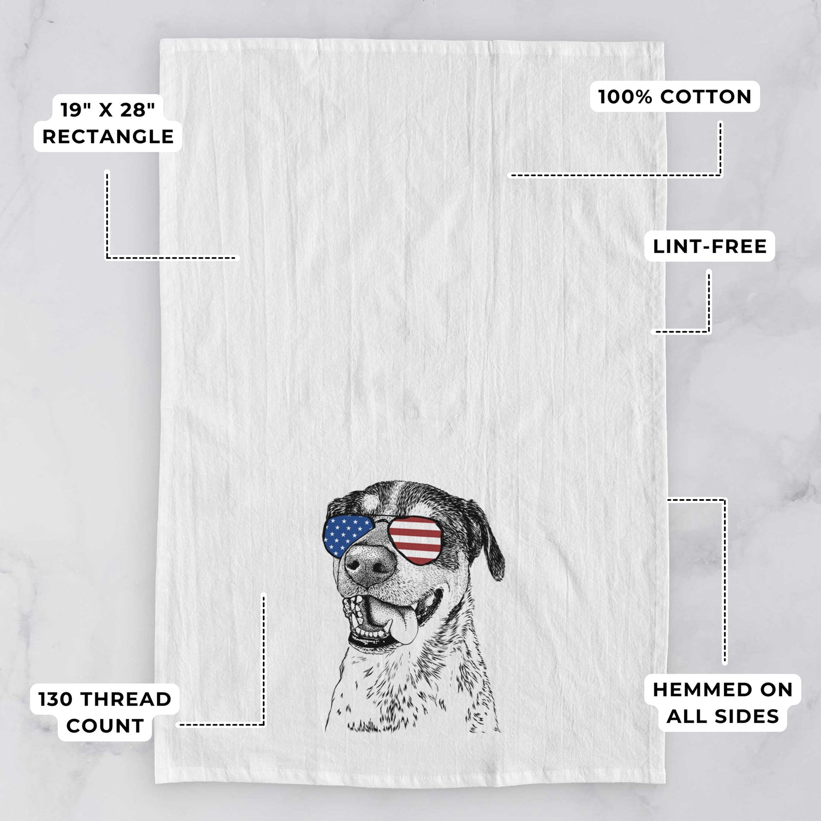 Gerti the Mixed Breed Tea Towel
