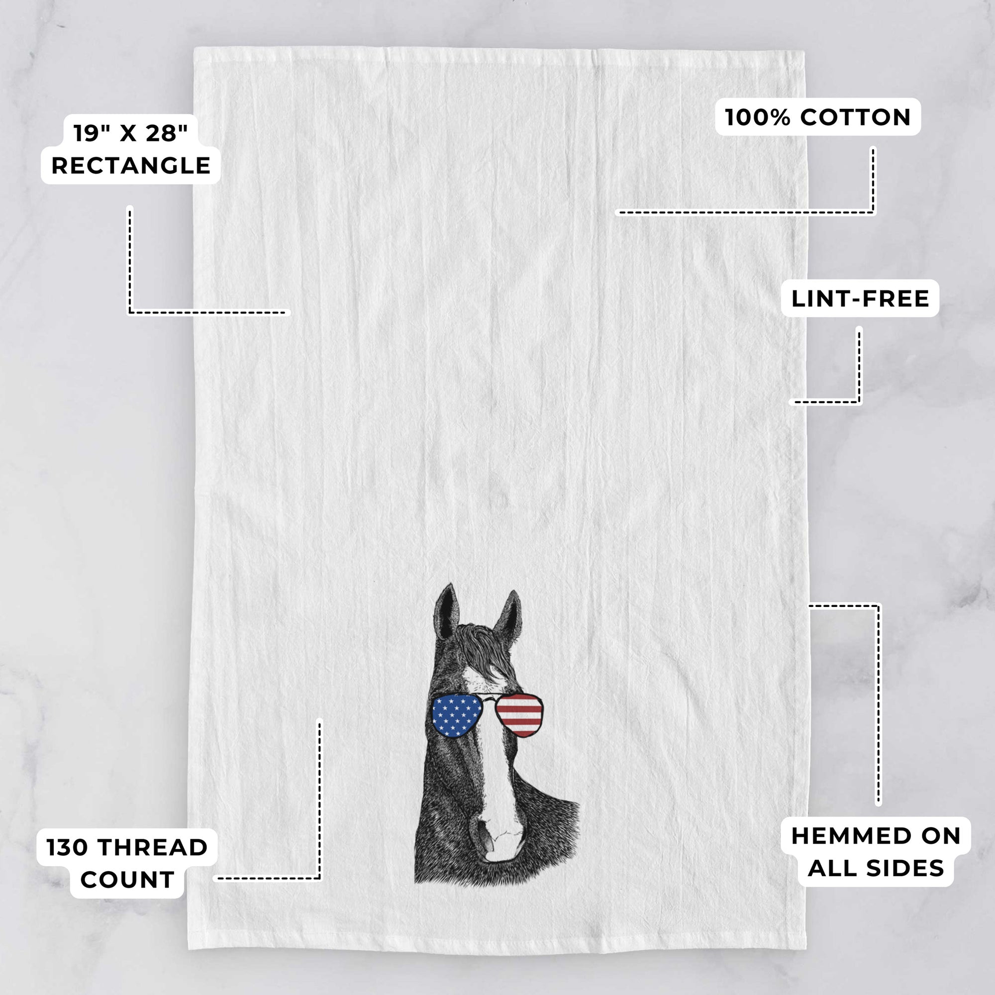 Gibson the Tennessee Walking Horse Tea Towel