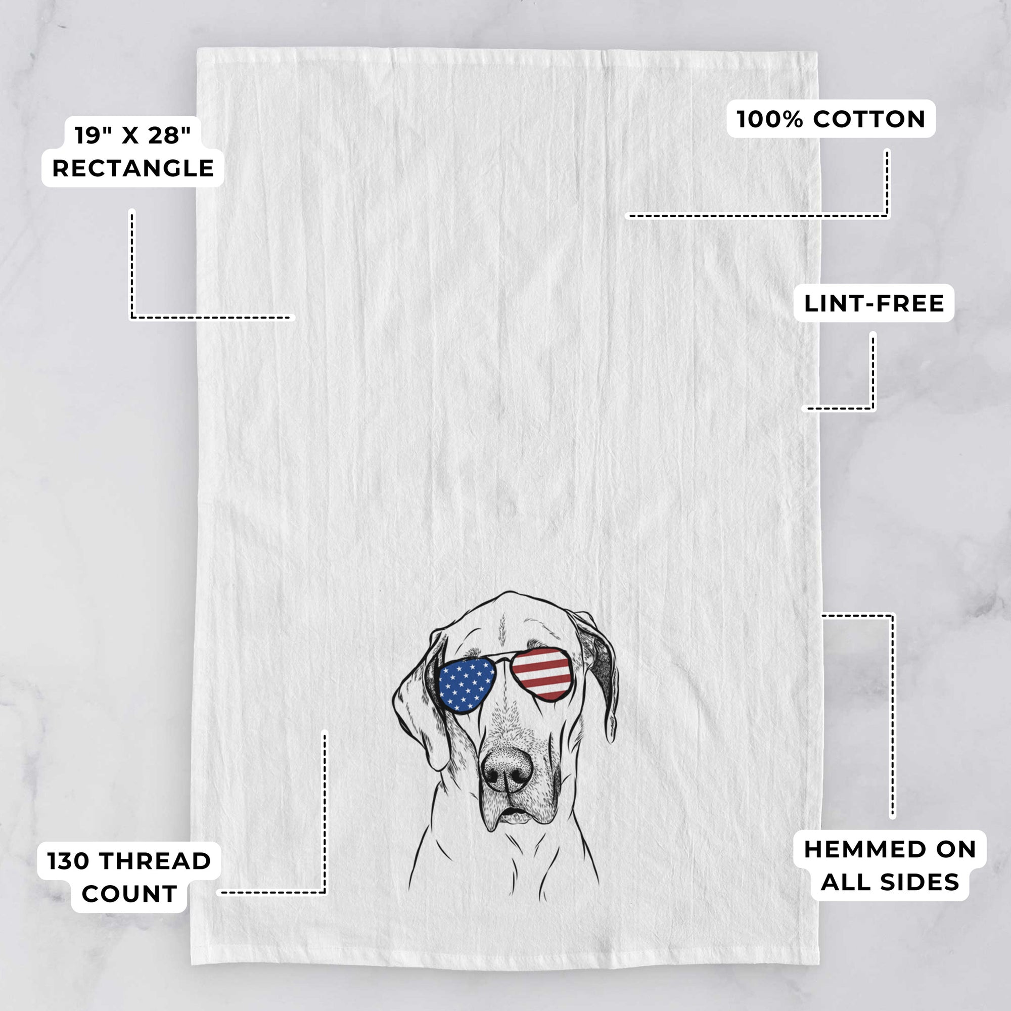 Gracie the Great Dane Tea Towel