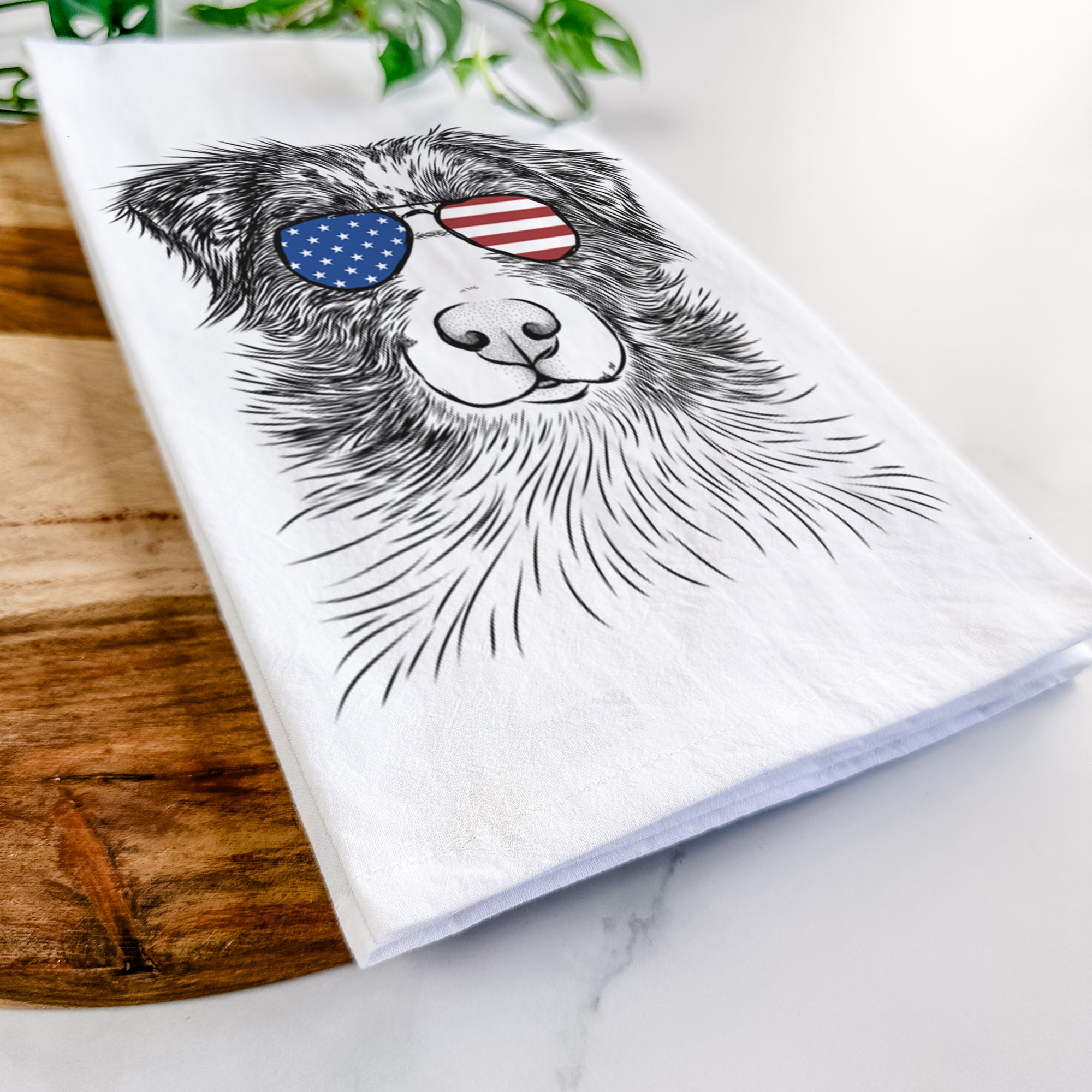 Gram the Australian Shepherd Tea Towel