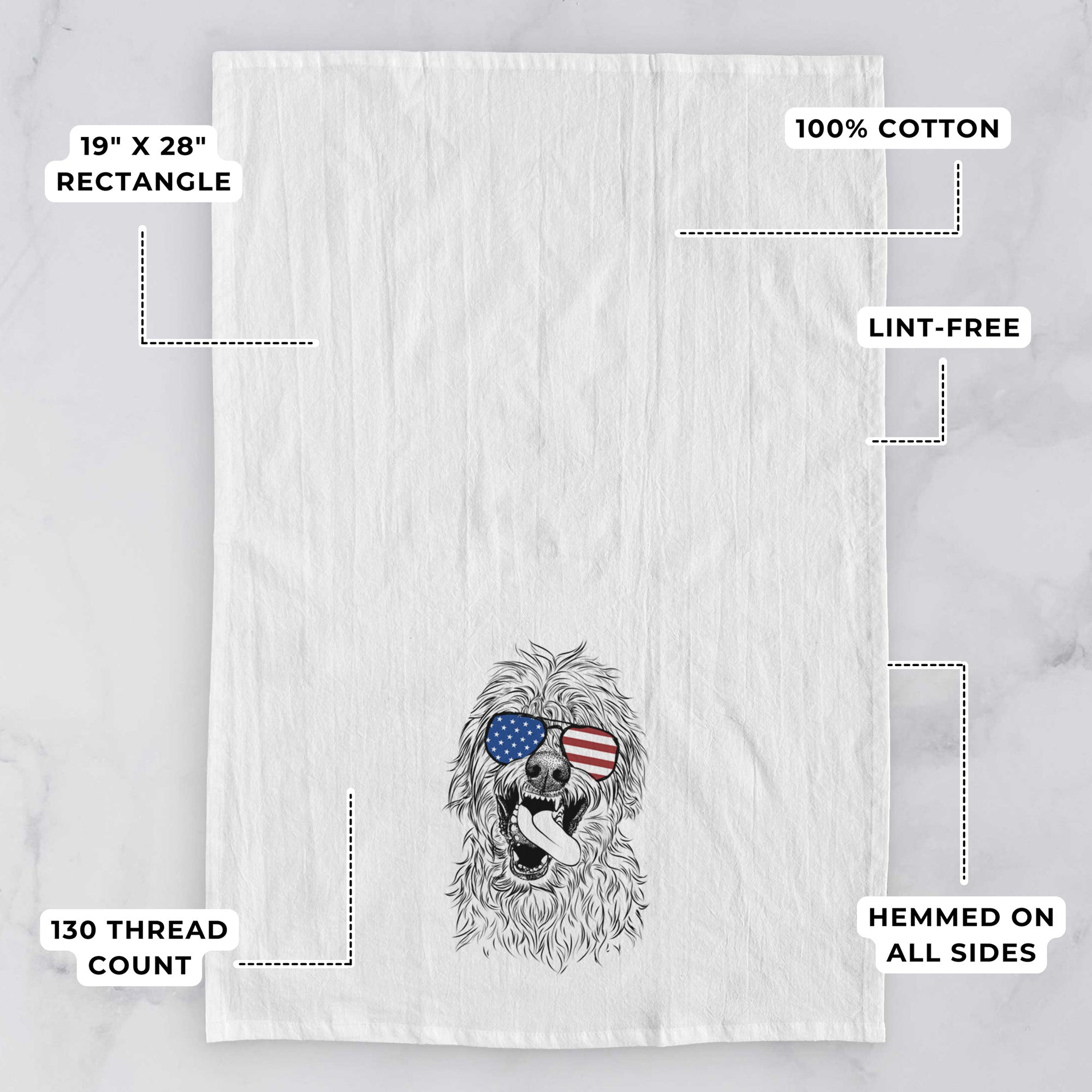 Groot the Irish Wolfhound Tea Towel