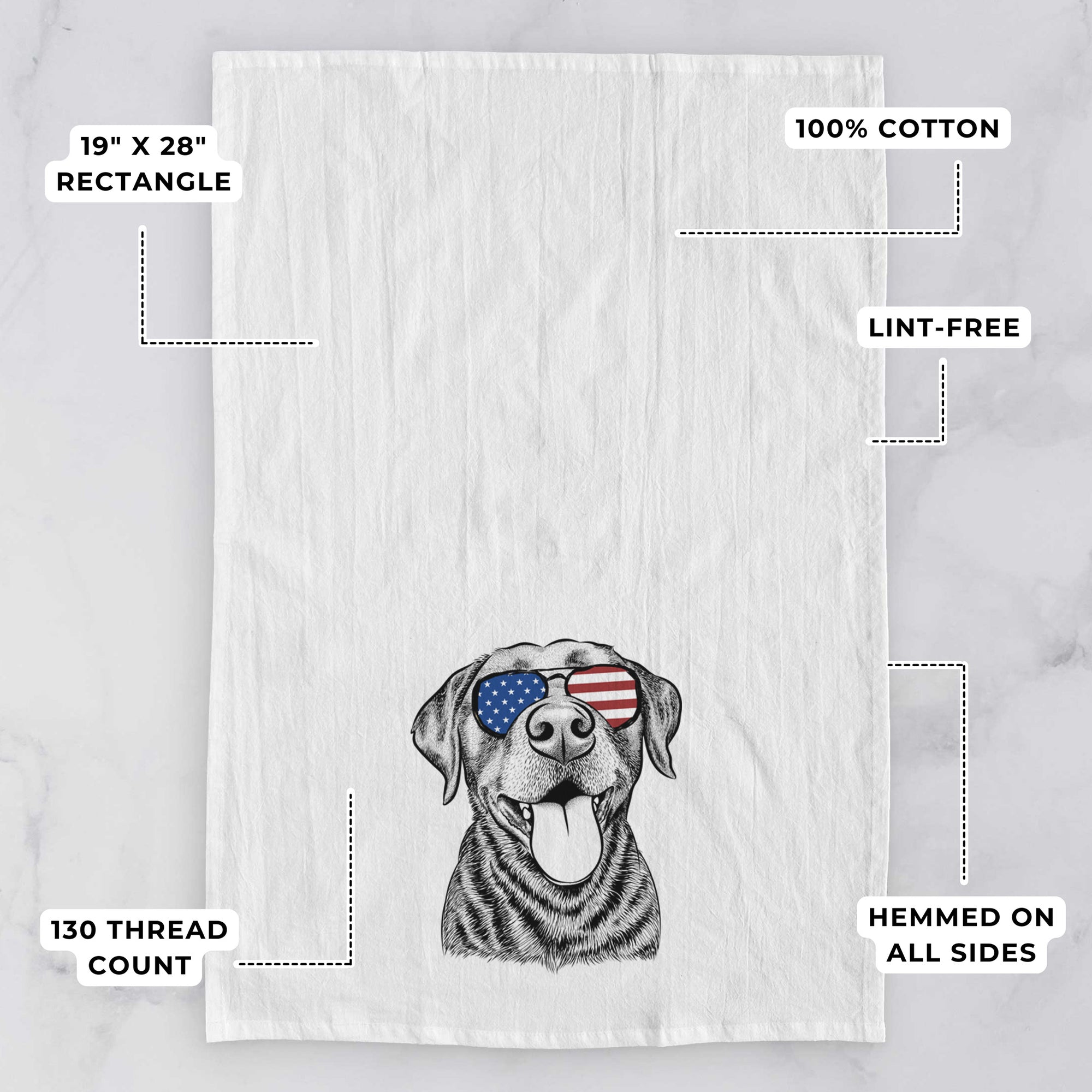 Gwen the Labrador Retriever Tea Towel